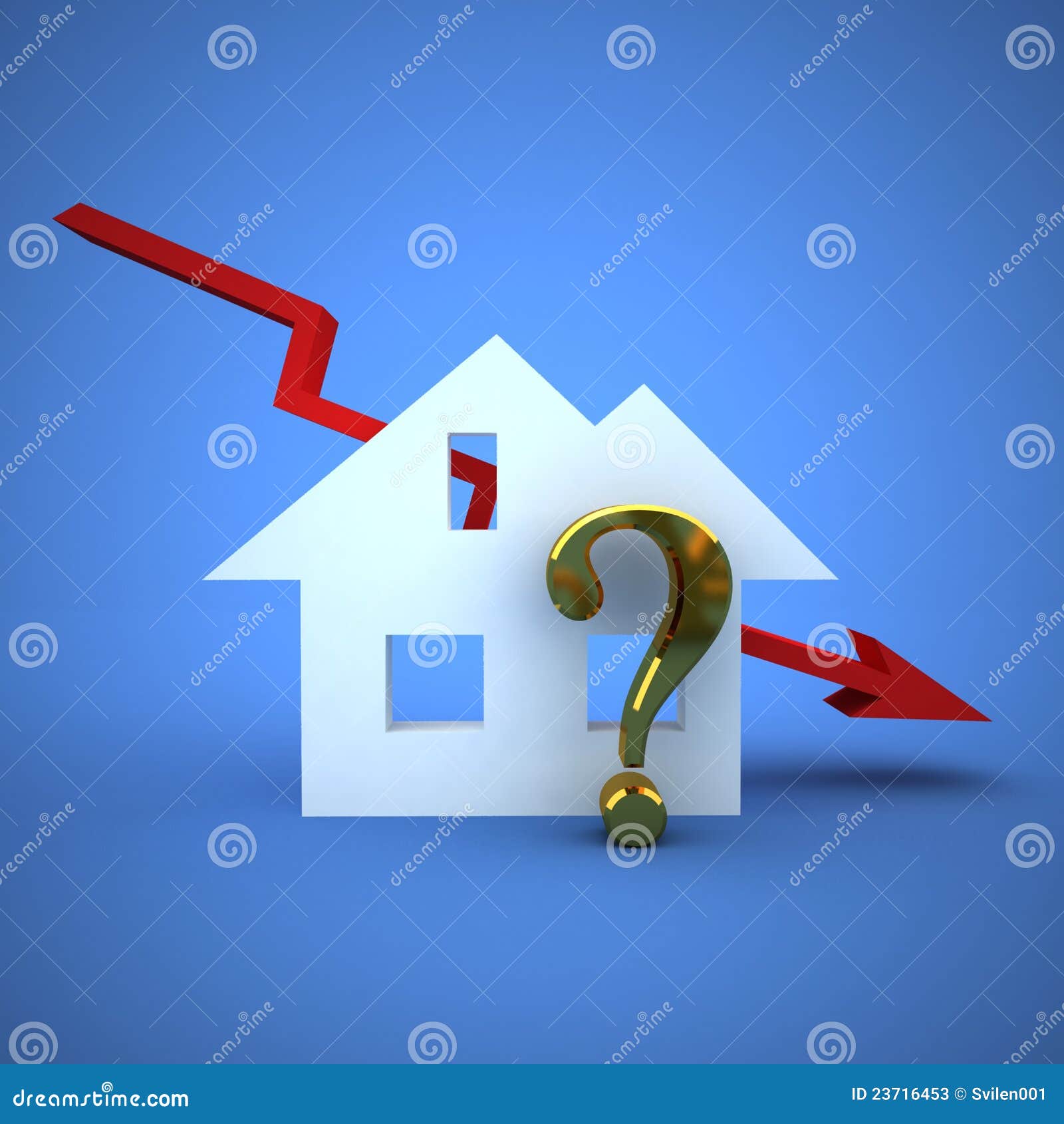 Real estate falling down stock illustration. Illustration of marker 23716453