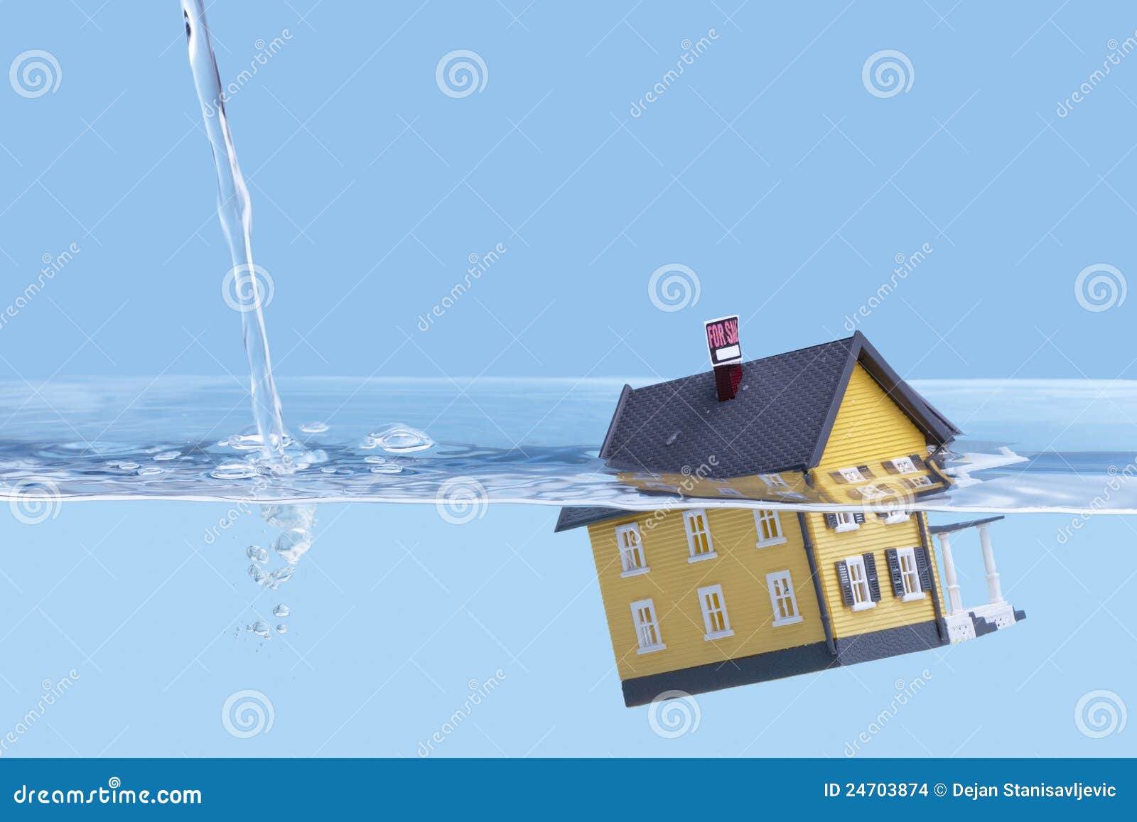 Real Estate, Home Mortgage Crisis Concept Stock Photo Image of built