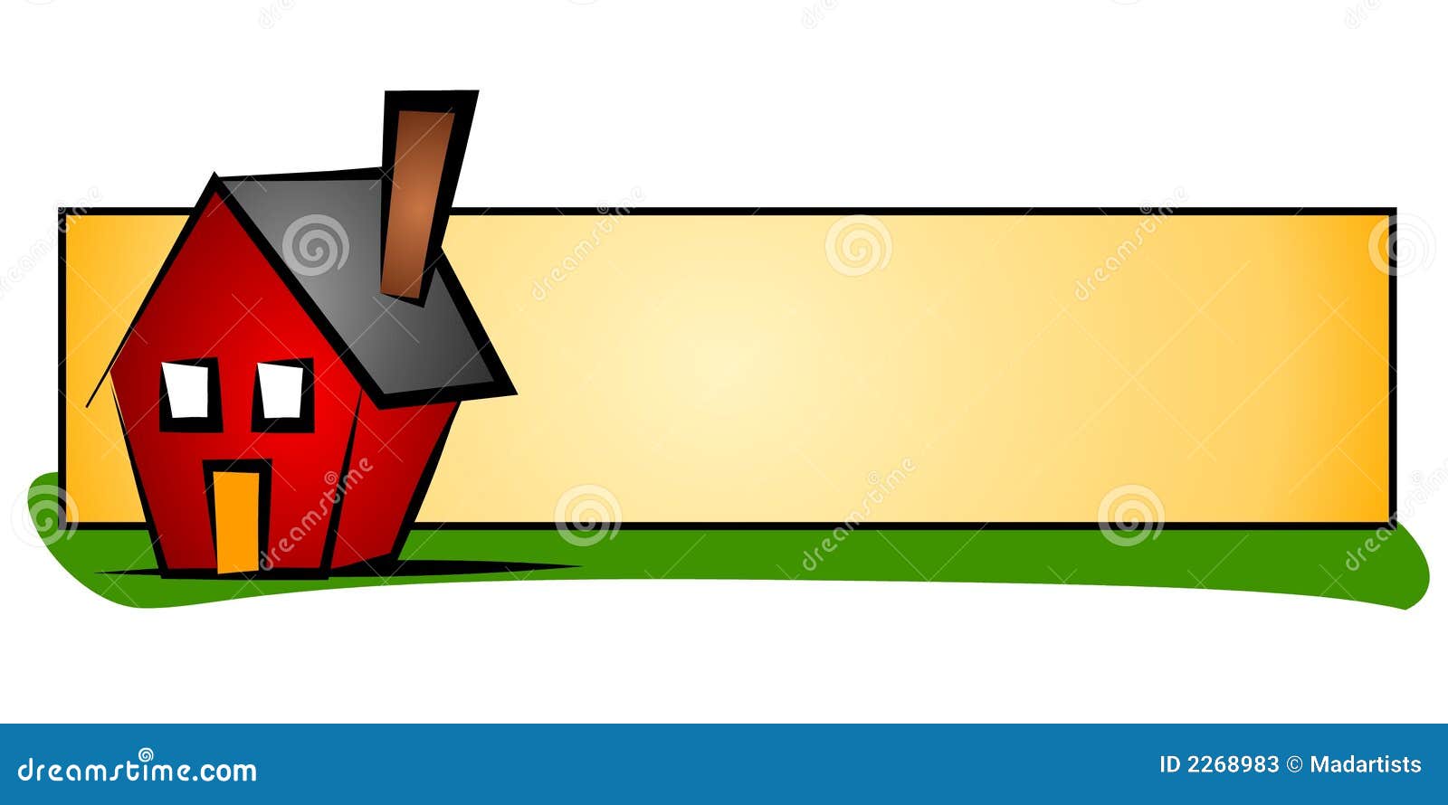 real estate logo clip art illustration of a red house set against a 