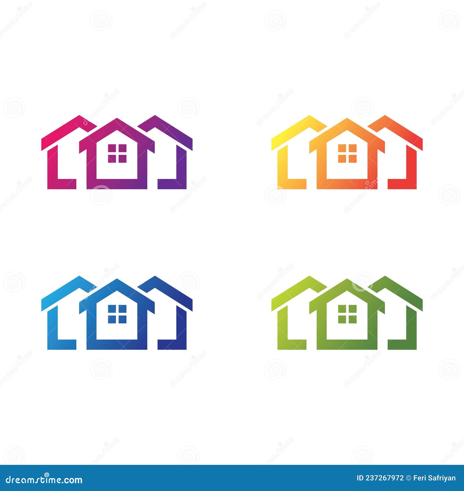 Real estate icon set stock vector. Illustration of logo - 237267972