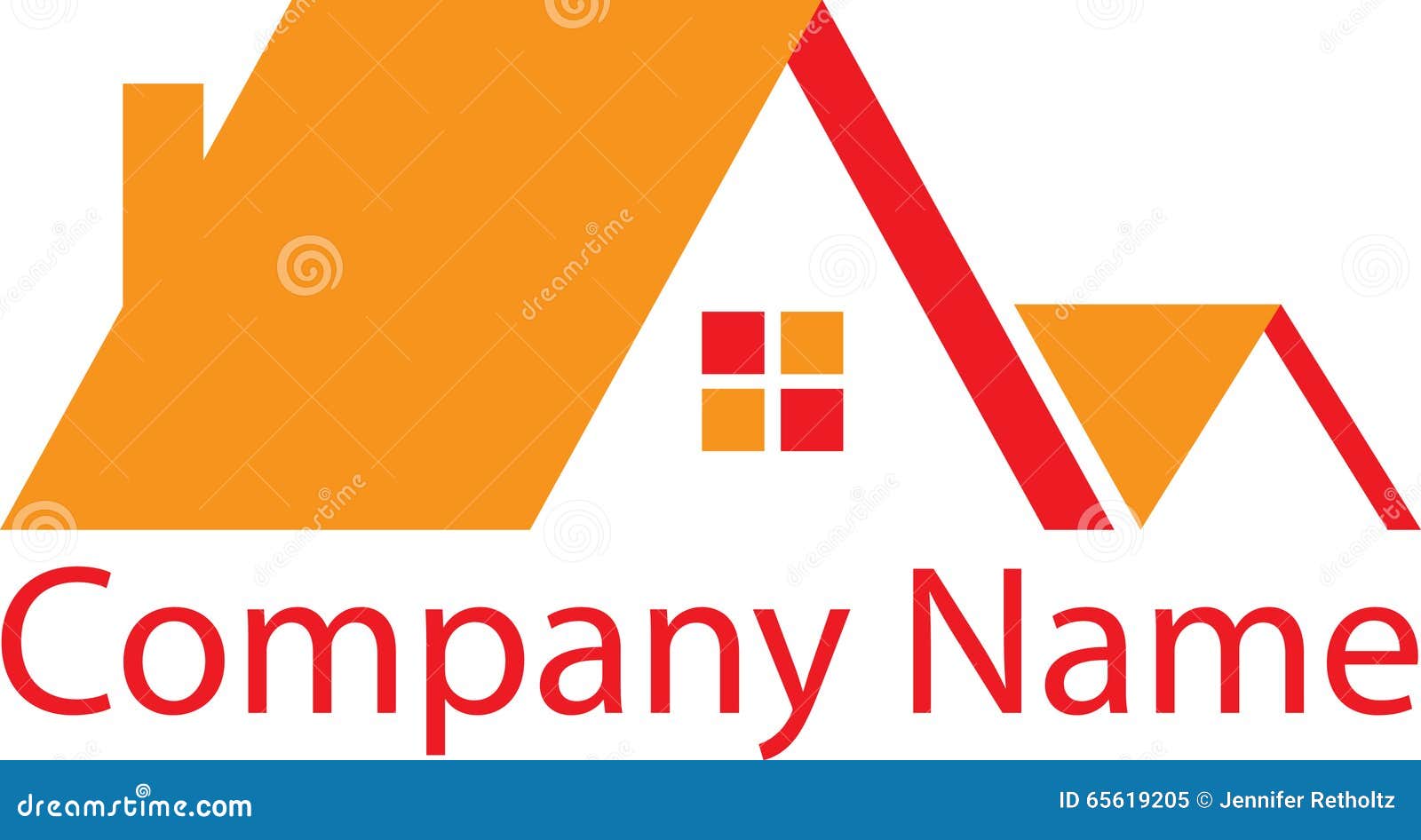 Real Estate Orange Logo House Illustration Stock Illustration du