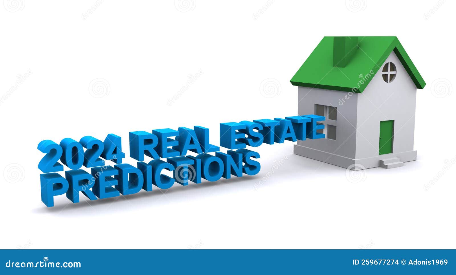 2024 Real Estate Predictions On White RoyaltyFree Stock Image