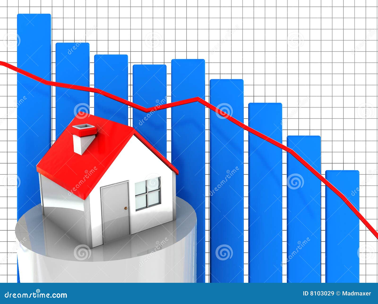 Real estate prices stock illustration. Illustration of investment 8103029
