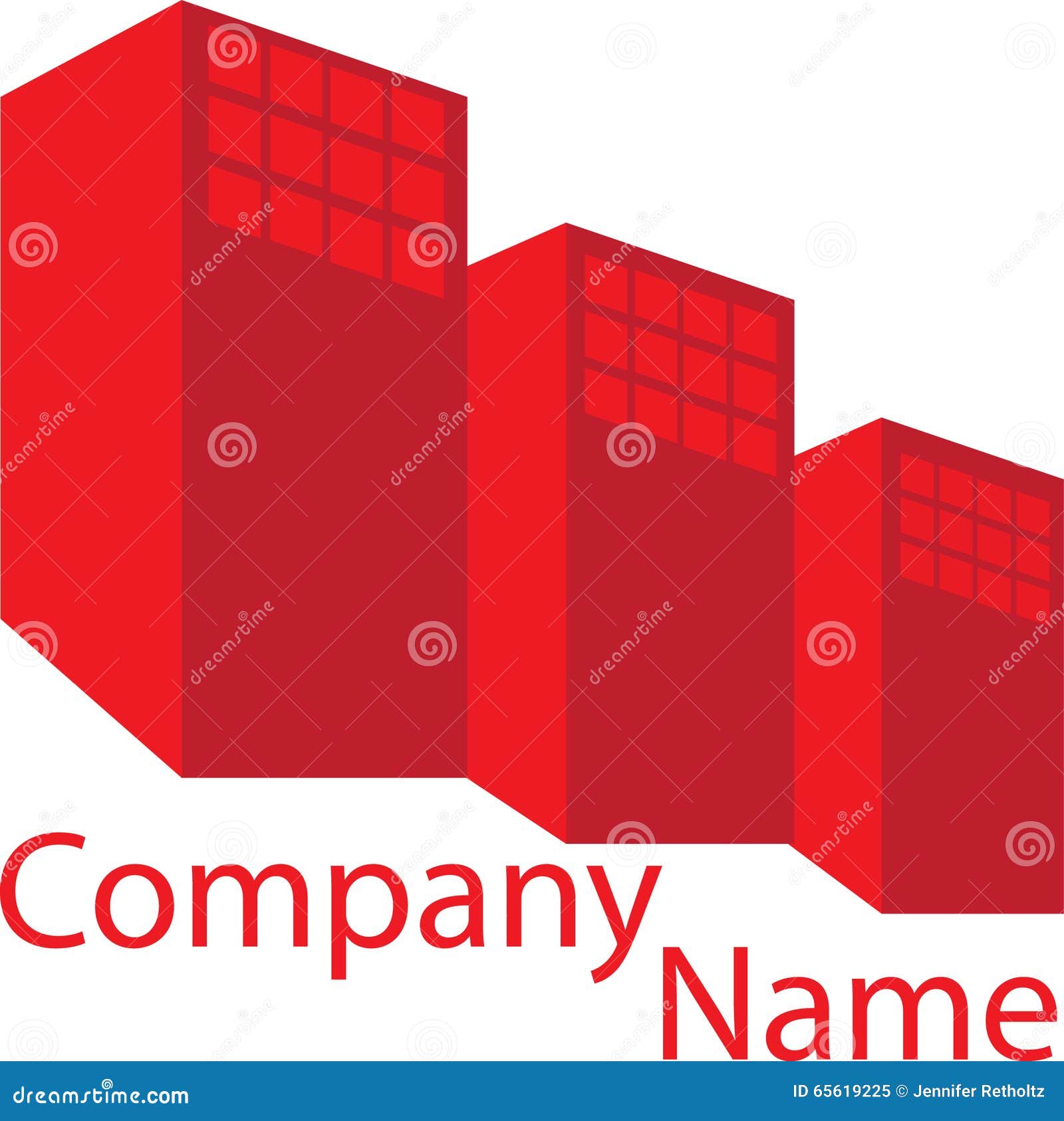 Real Estate Rosso Logo House Illustrazione di Stock Illustrazione di