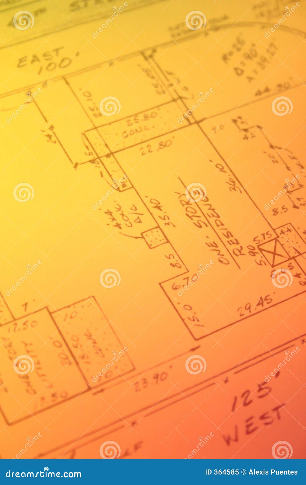 Real Estate Survey stock image. Image of diagram, schematics 364585
