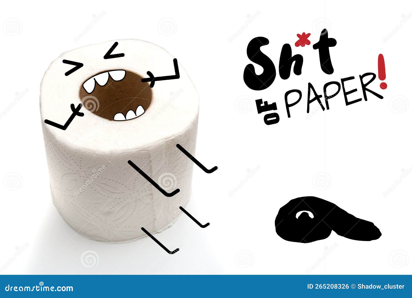 funny toilet paper cartoon