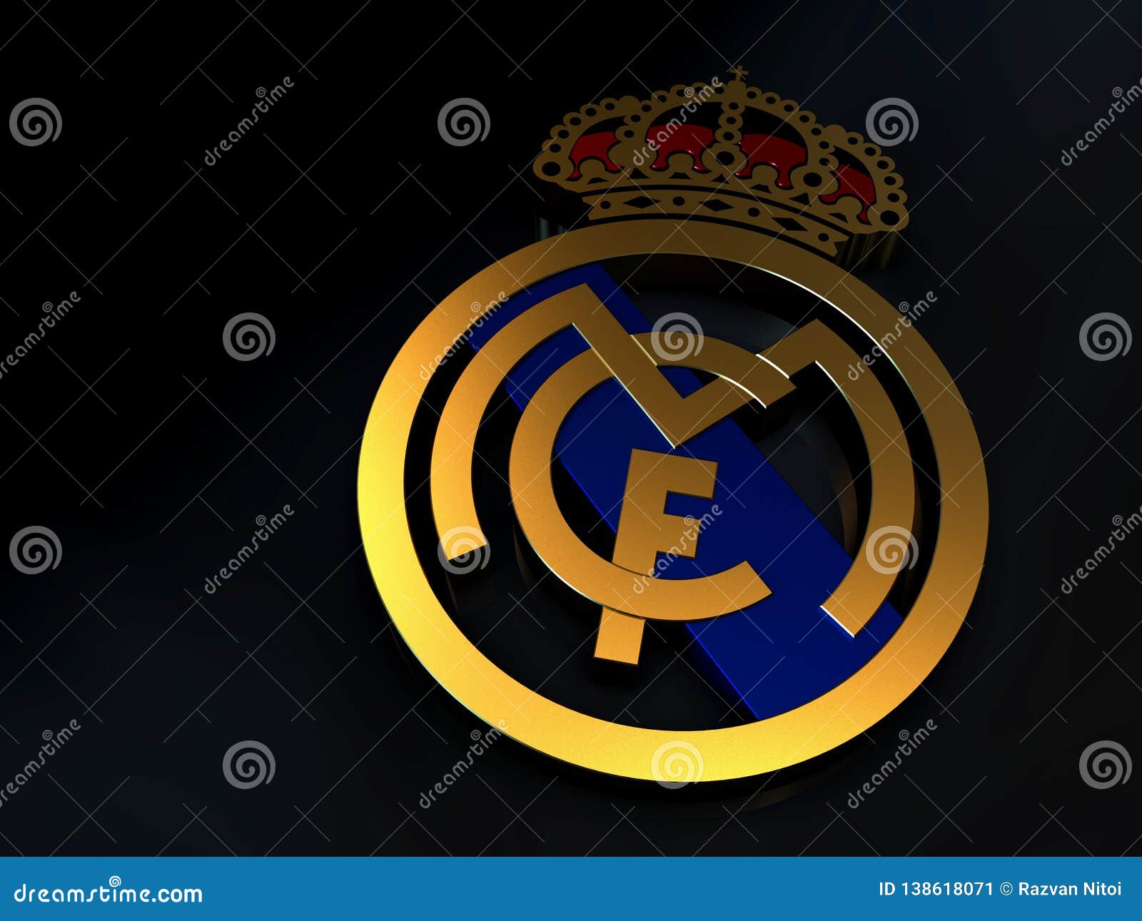 Real Madrid Football Team Logo Made of Gold Editorial Photo - Illustration  of keychain, design: 138618071