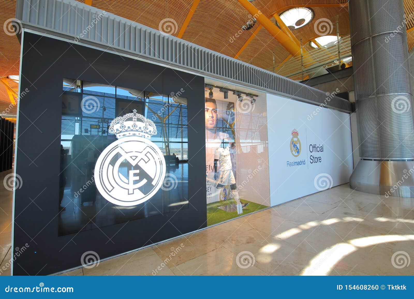 Real Madrid Football Team Official Store Madrid Airport Spain Editorial
