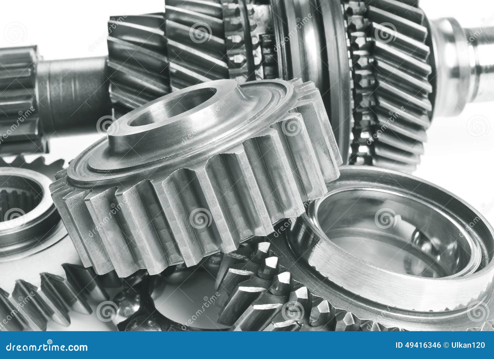 Real stainless steel gears stock photo. Image of move 49416346