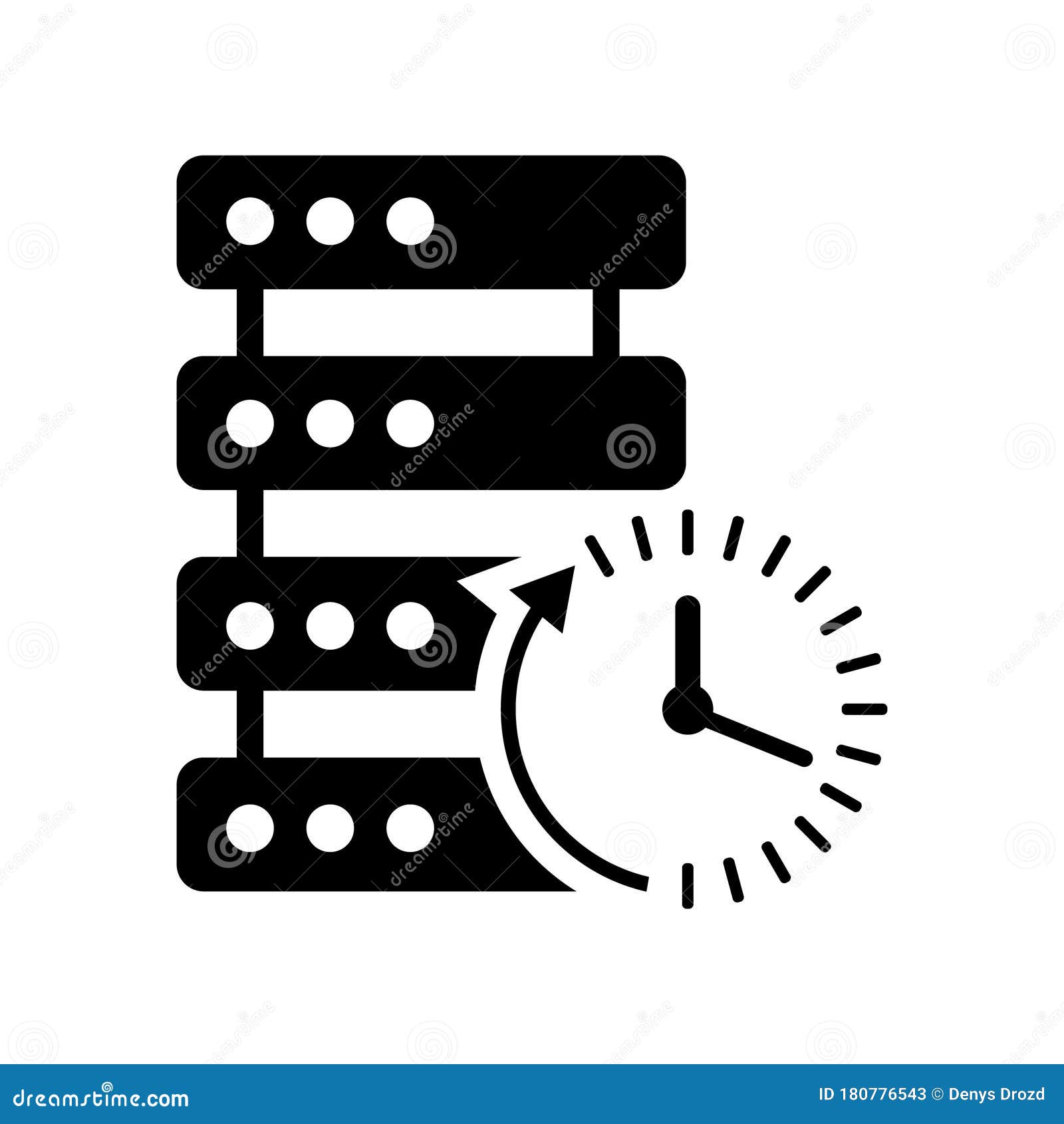 Real Time Data Vector Icon. Analytics Illustration Sign. Monitoring 