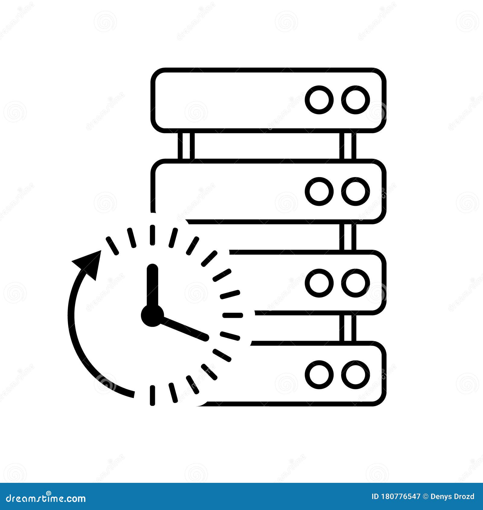 Real Time Data Vector Icon. Analytics Illustration Sign. Monitoring 