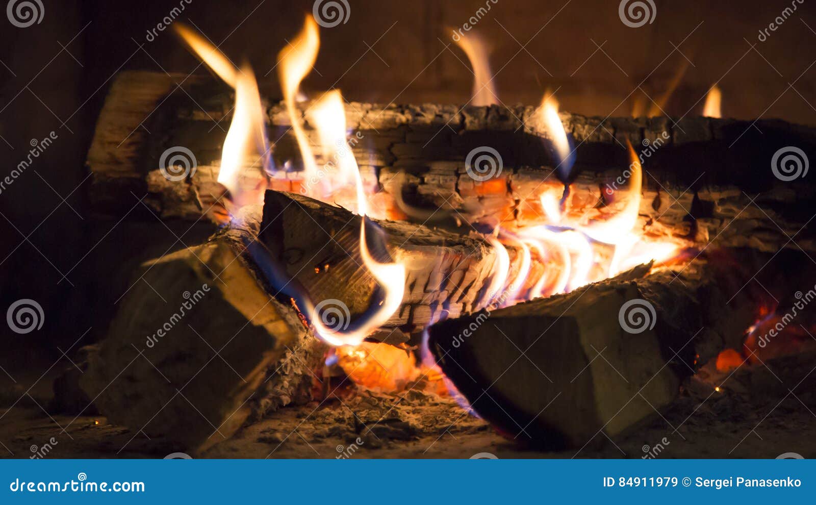 Real Wood Fire Burning stock image. Image of fire, december 84911979