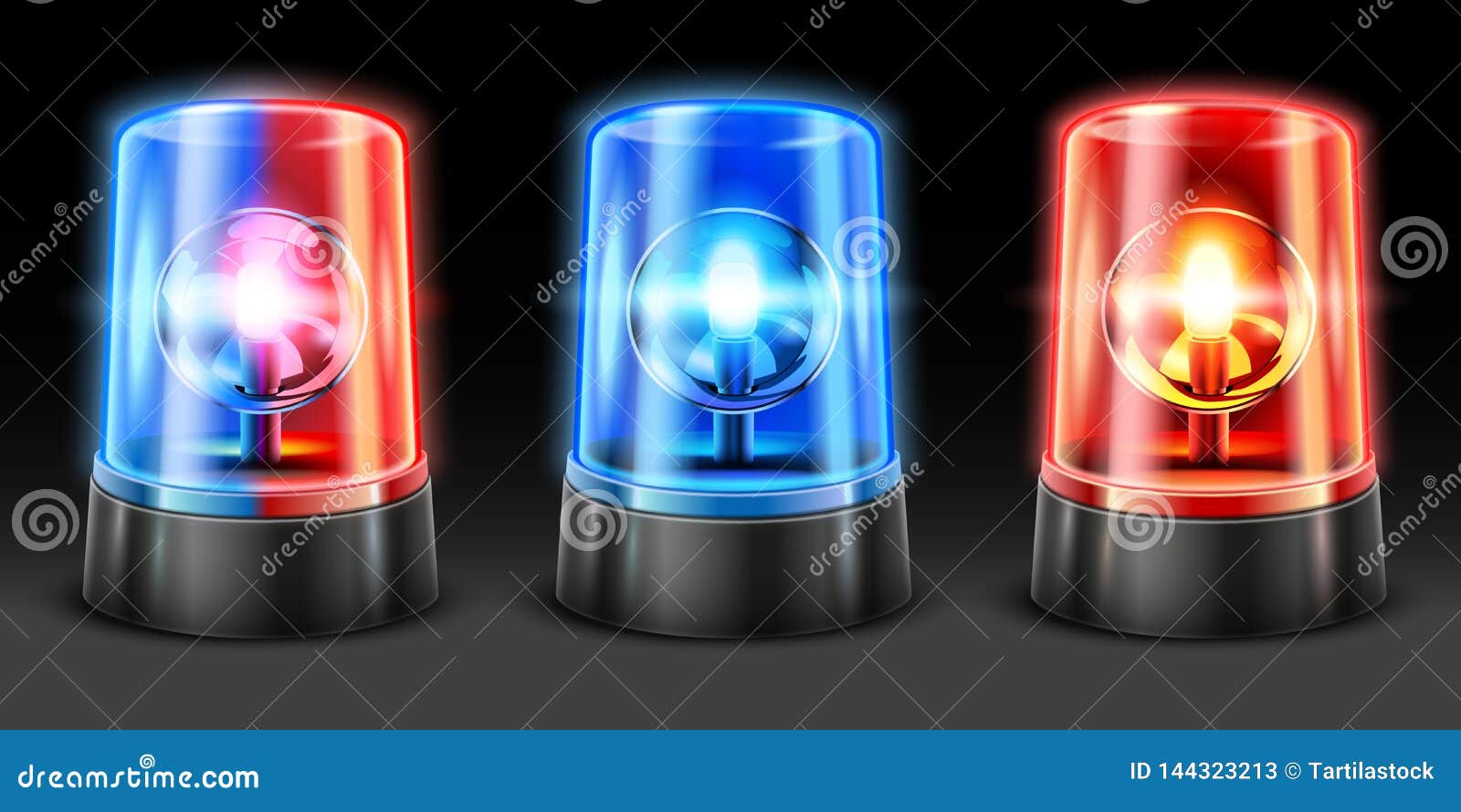 Police siren lights Imágenes vectoriales de stock - Alamy