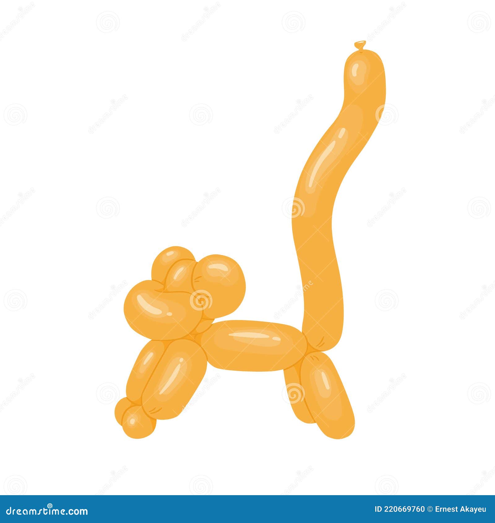 Realistic Animal-shaped Twisted Balloon, Cute Funny Monkey Toy for Kids  Birthday Party. Helium Latex Ballon Stock Vector - Illustration of ballon,  glossy: 220669760