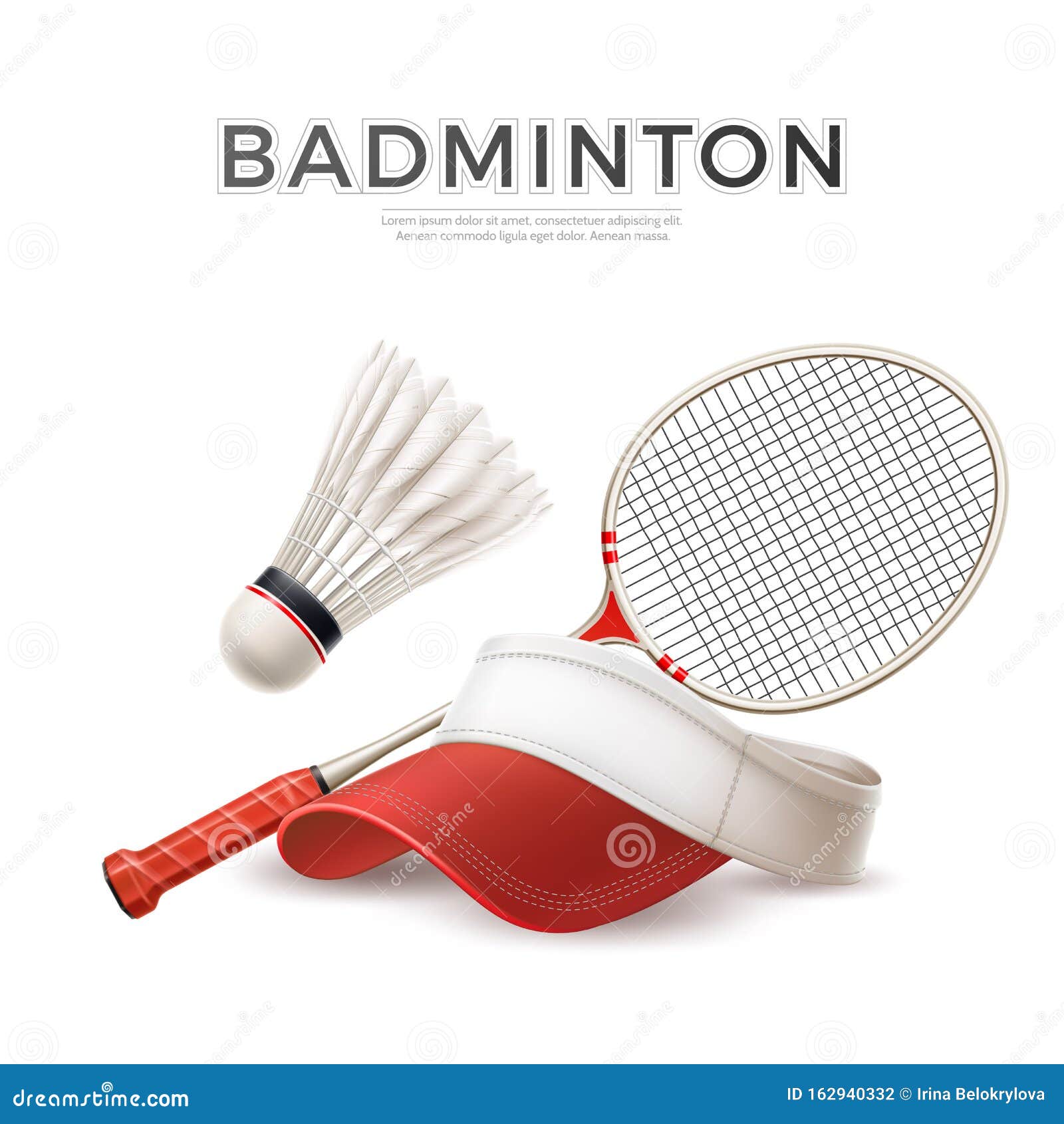 Download Vector 3d Badminton Shuttlecock White Mock Up Stock Vector - Illustration of activity, fitness ...