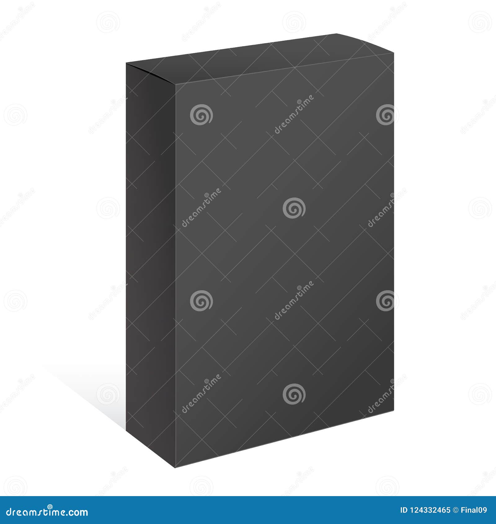 Download Realistic Black Open Package Box. Stock Vector ...