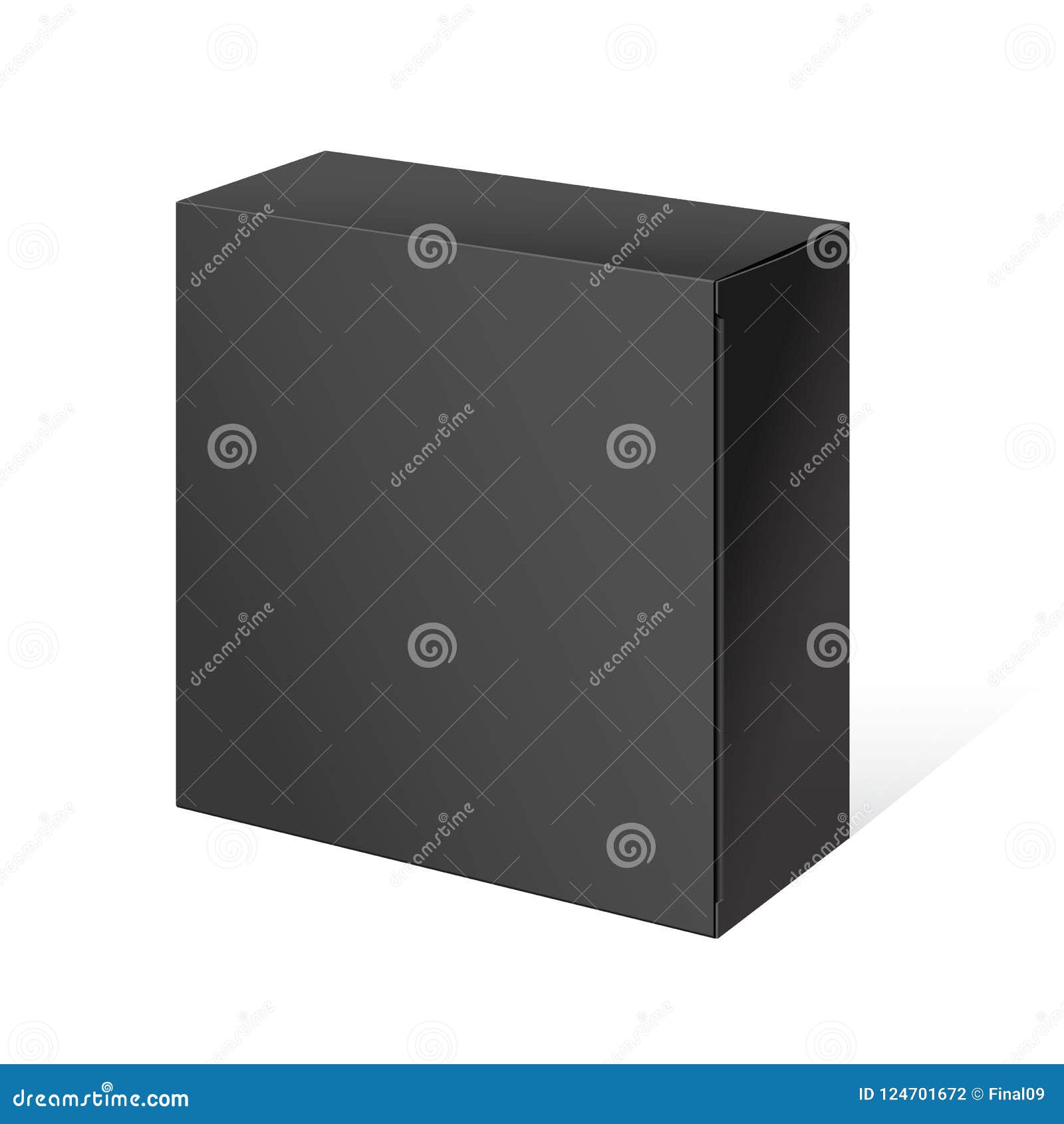 Download Realistic Black Open Package Box. Stock Vector ...