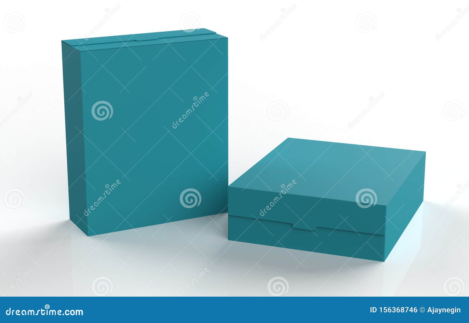 Realistic Blank Cardboard Packaging Boxes Stock Illustration