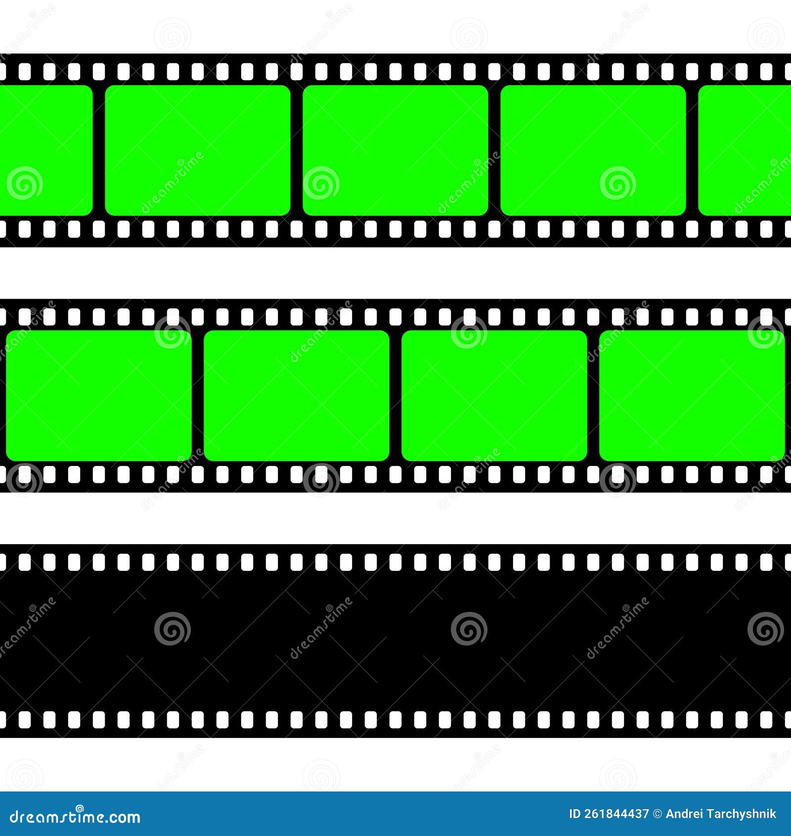 Realistic Blank Film Strip, Camera Roll. Old Retro Cinema Movie Strip ...