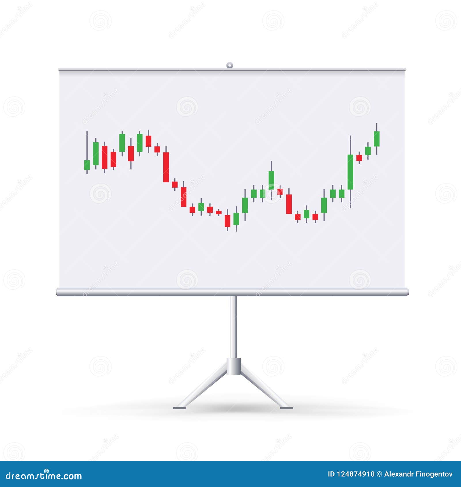 Realistic Blank Flipchart With Japanese Candles Isolated On White - 