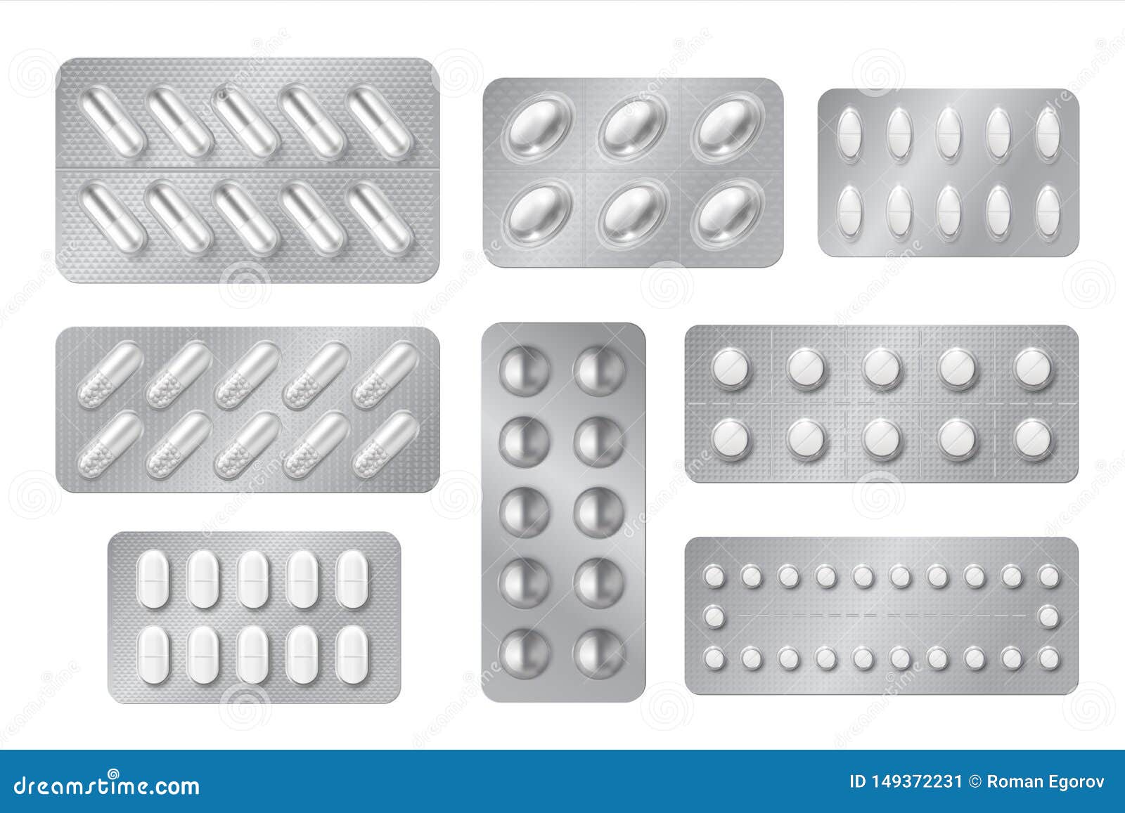 Download Realistic Blisters Medicine Pill And Capsule Packs White 3d Drugs And Vitamins Isolated Mockup Vector Pharmacy Set Stock Vector Illustration Of Packs Abstract 149372231