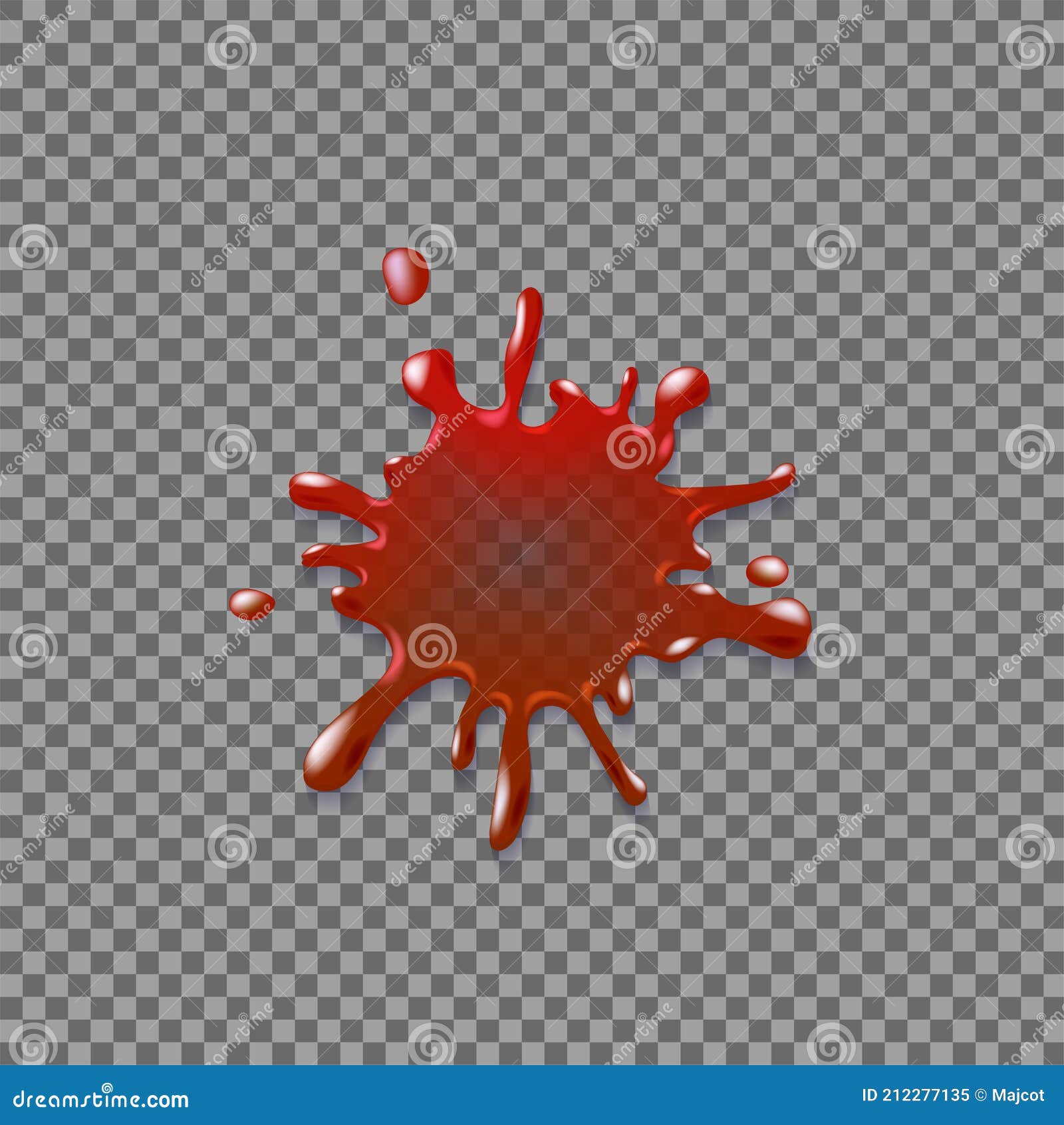 Realistic blood spatter stock vector. Illustration of dribble - 212277135