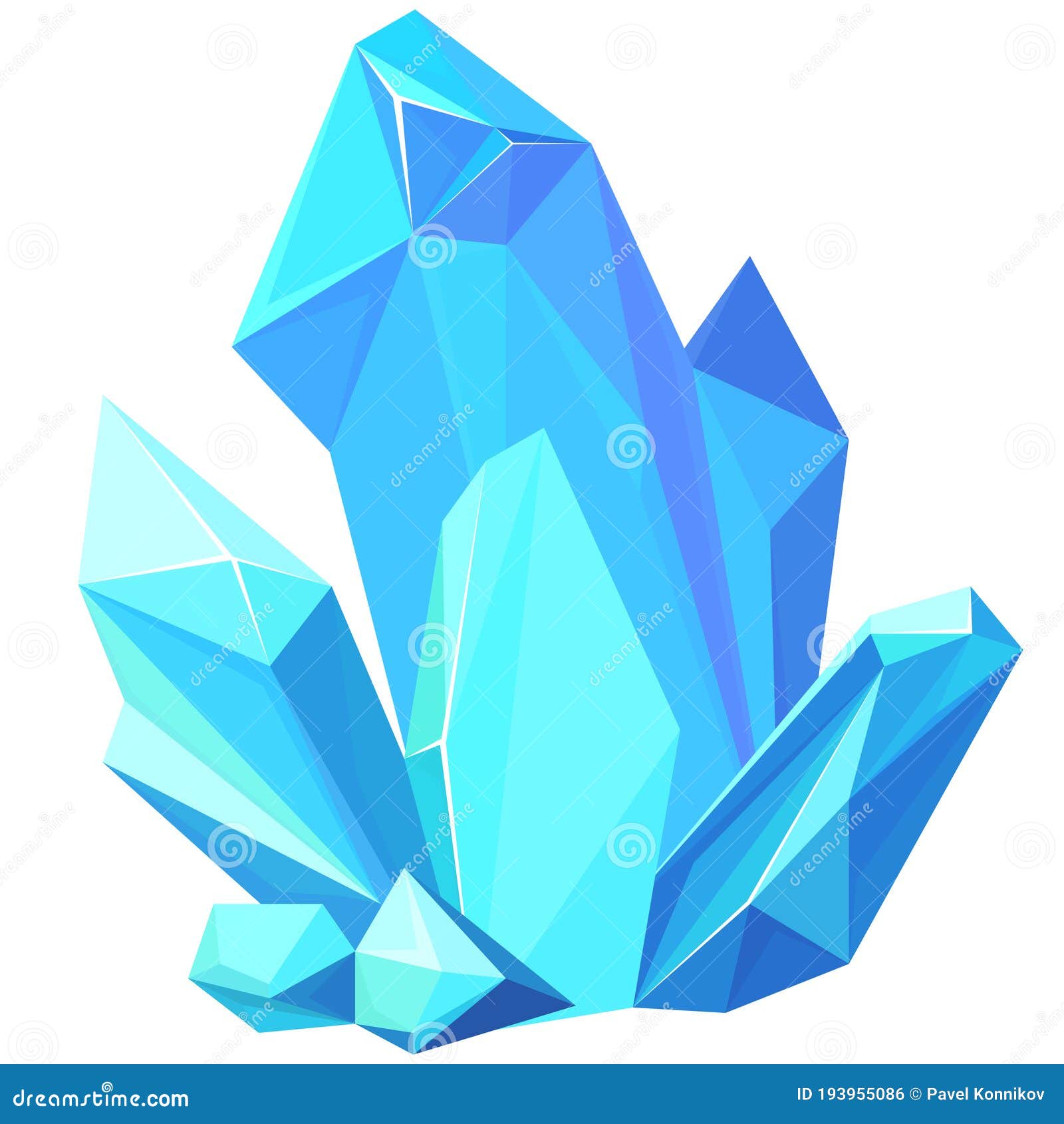 Realistic blue gem stock illustration. Illustration of gemstone 193955086