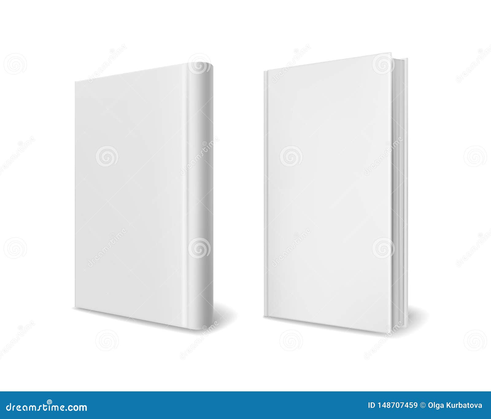 isolation Ampere Obedience Realistic Book Cover Mockups. Empty White Perspective Hardcover Books  Brochure Magazine or Catalog Vector 3d Template Stock Vector - Illustration  of hard, cover: 148707459