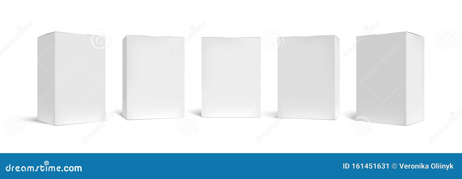 Download Realistic Box Mock Up. Rectangular Packaging Boxes, White ...