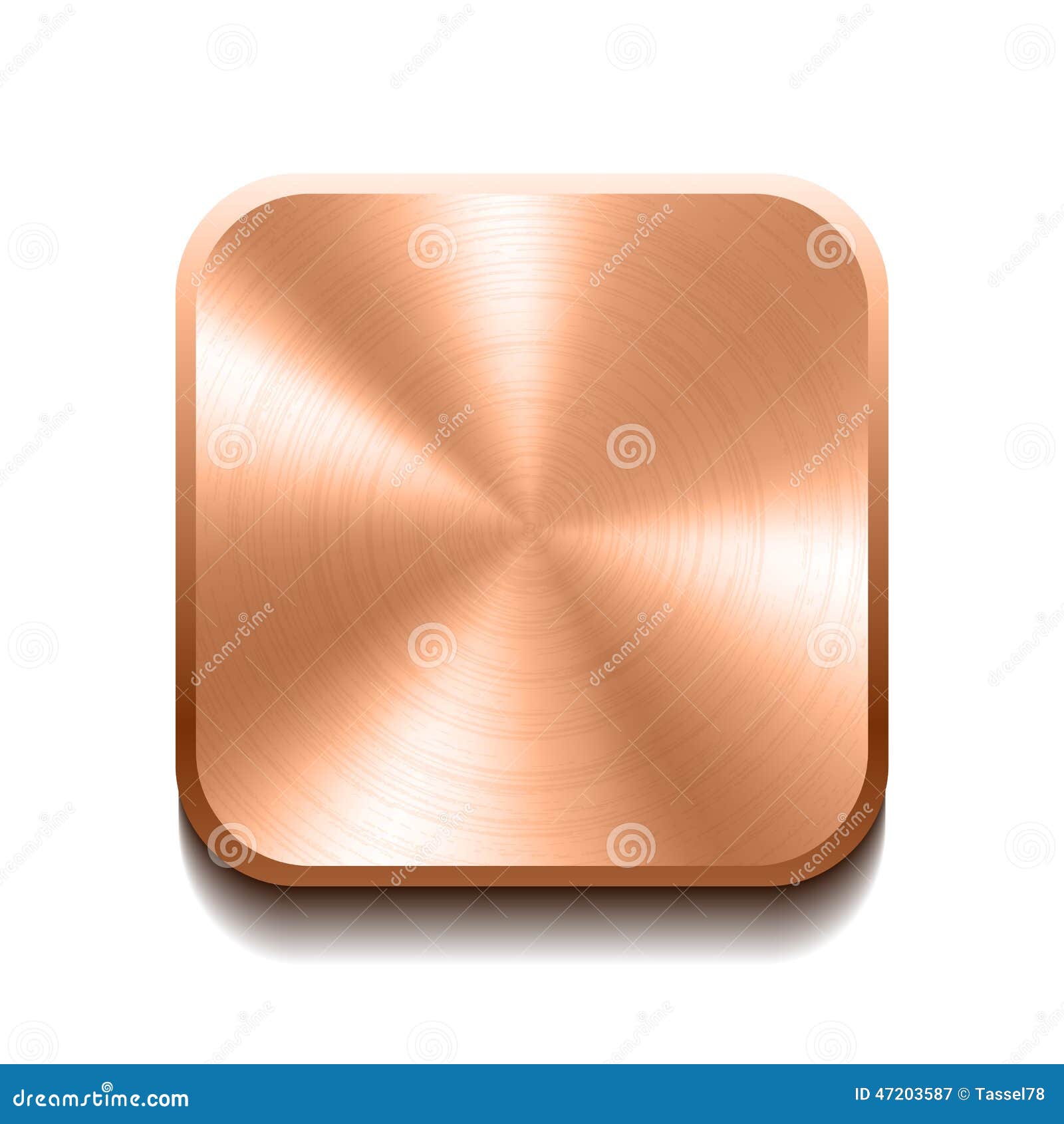 Realistic bronze button stock vector. Illustration of light 47203587