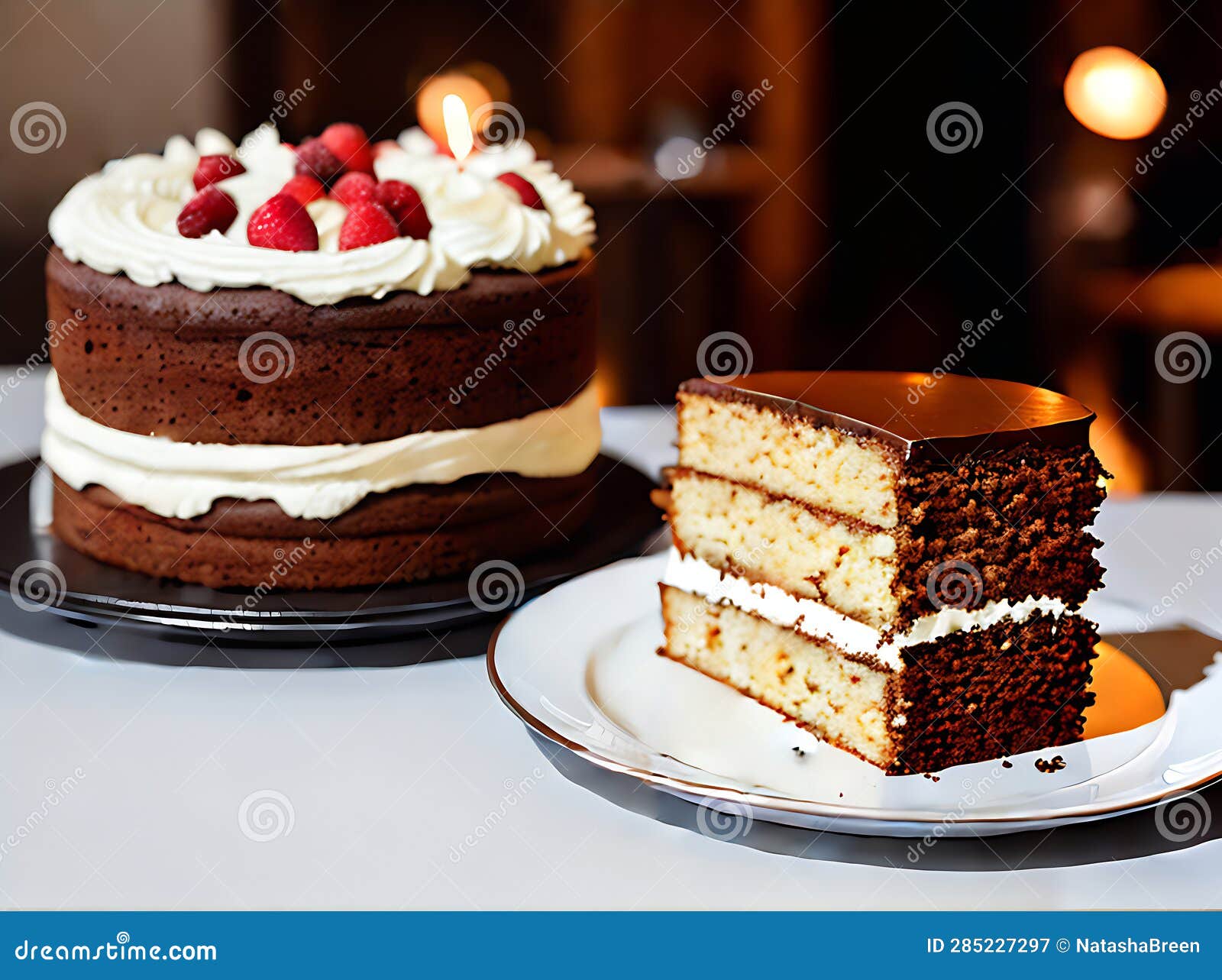 Realistic Cake Neutral Colors Warm Lighting Highly Stock Image Image