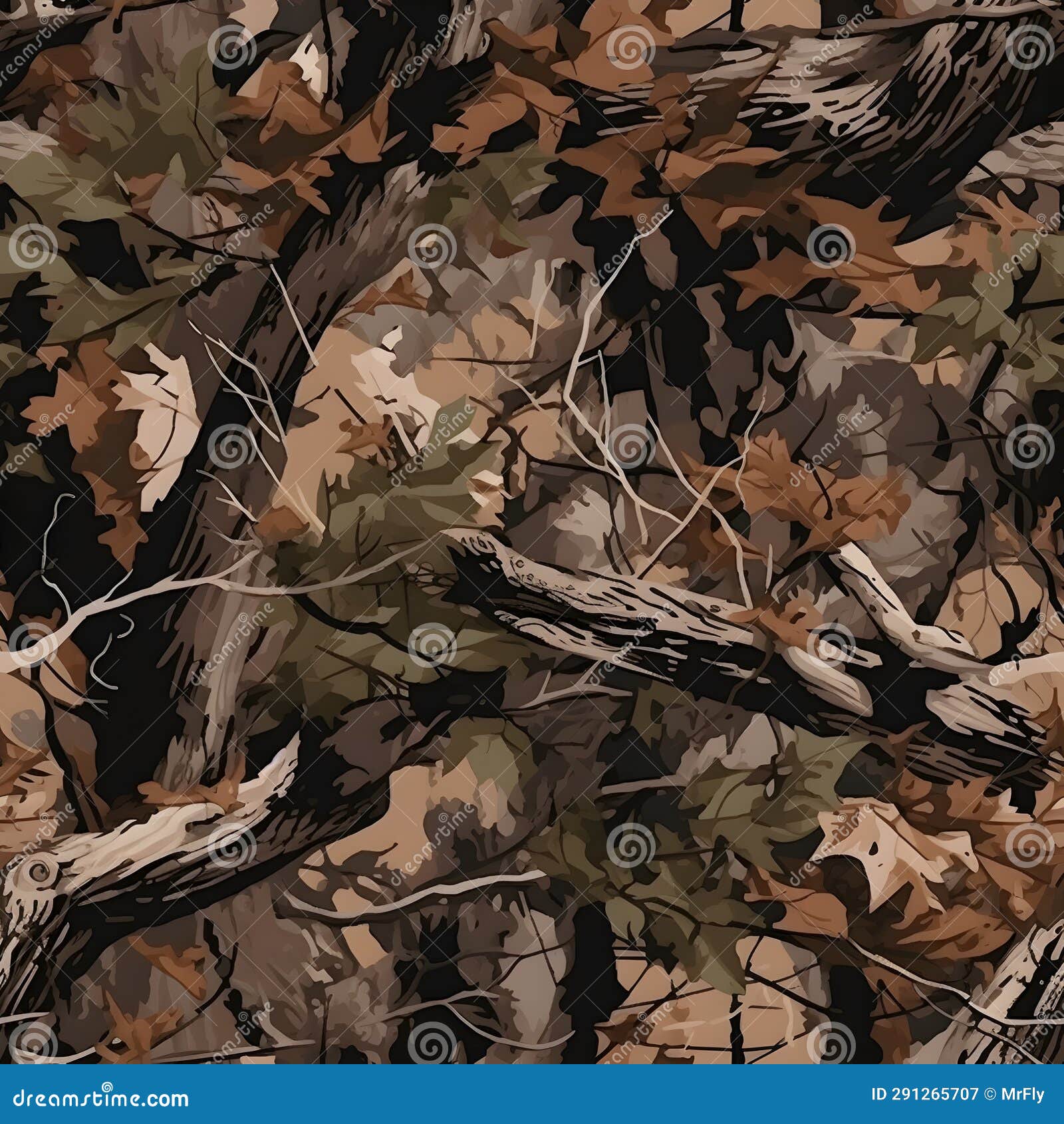 Realistic Camouflage Seamless Pattern. Hunting Camo for Cloth, Weapons or  Vechicles Stock Illustration - Illustration of vechicles, wallpaper:  291265707