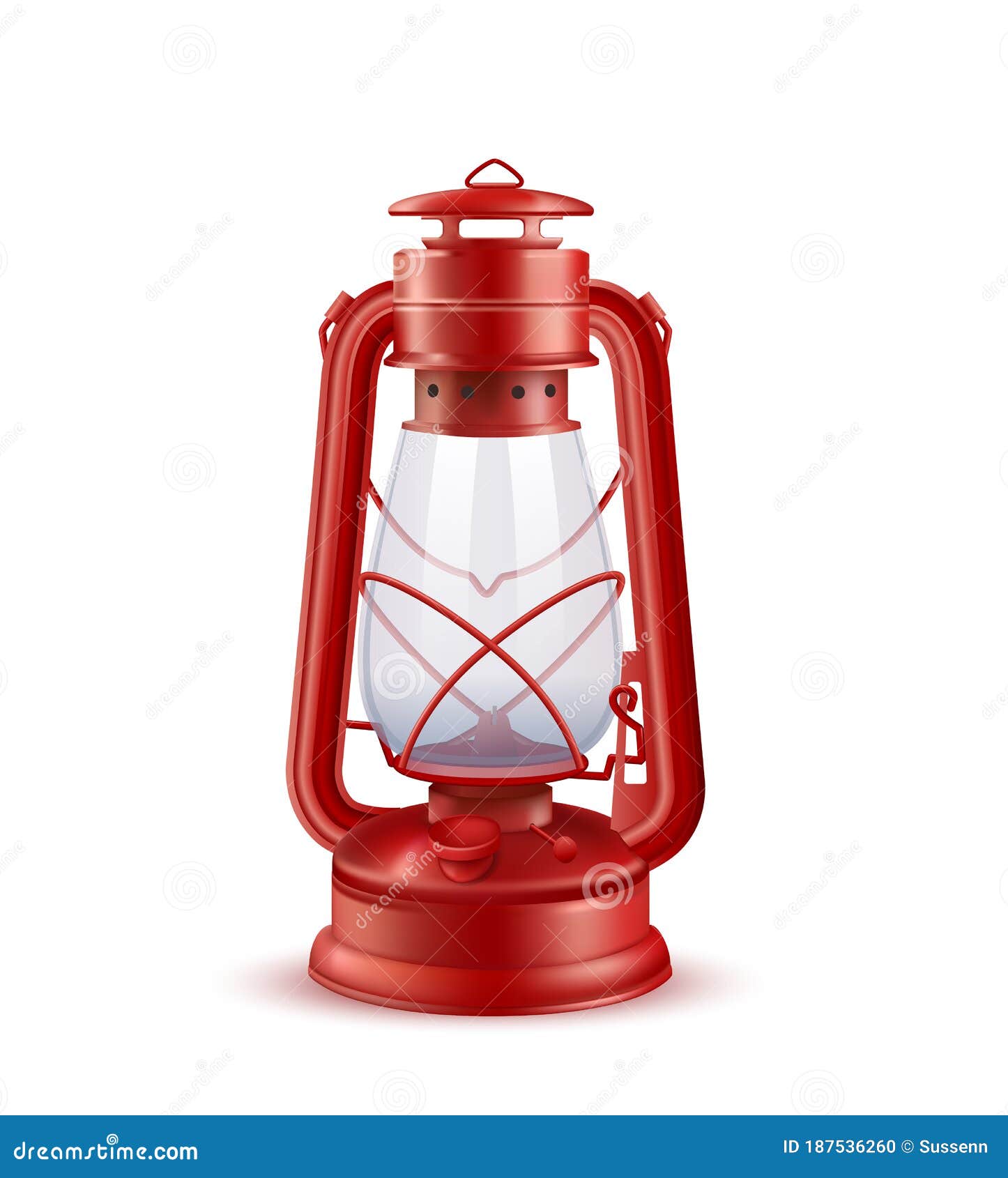 Realistic Camping Lantern Vector Illustration