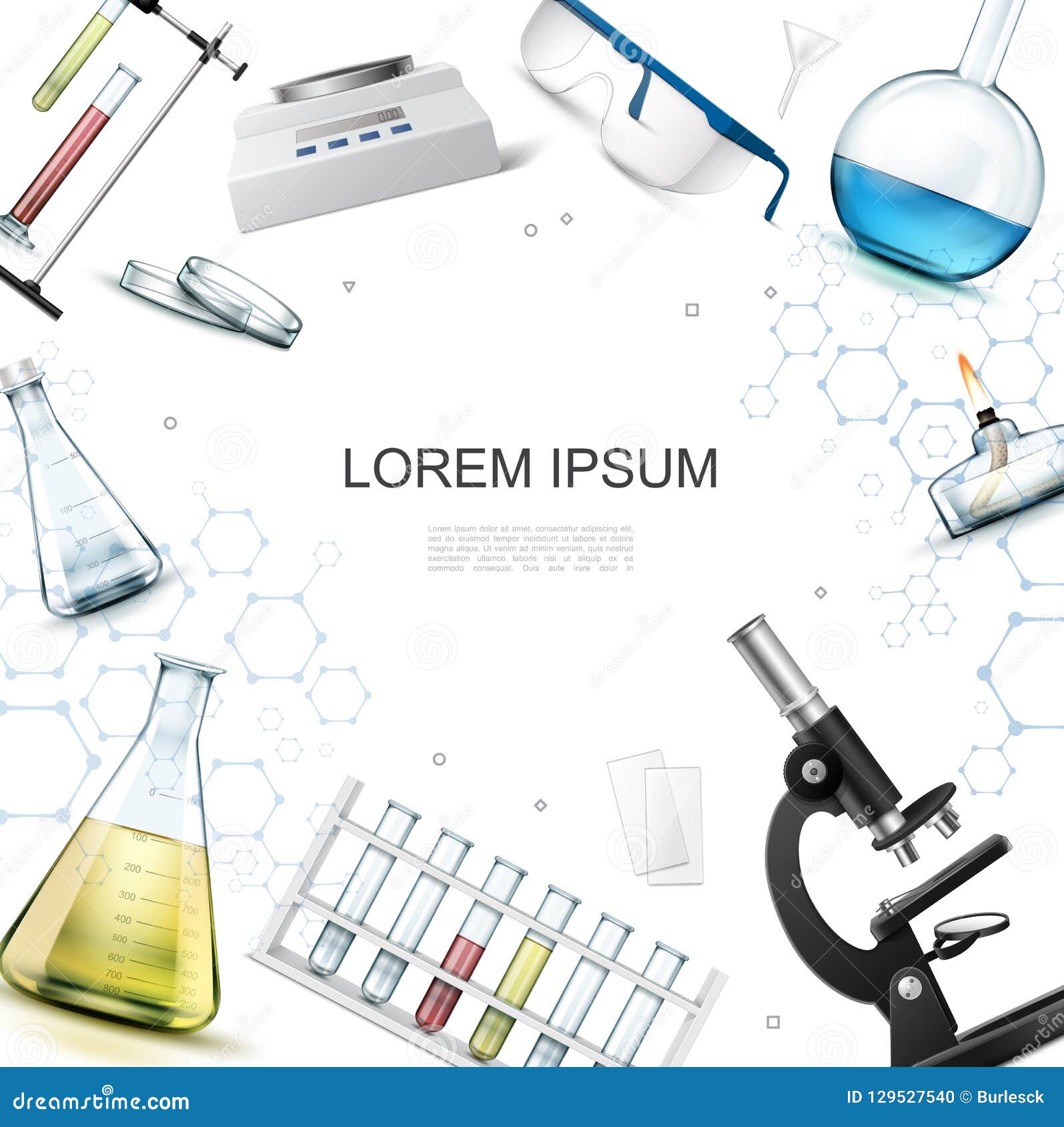 Realistic Chemical Laboratory Template Stock Vector Illustration of Realistic Chemical Laboratory Template Stock Vector Illustration of