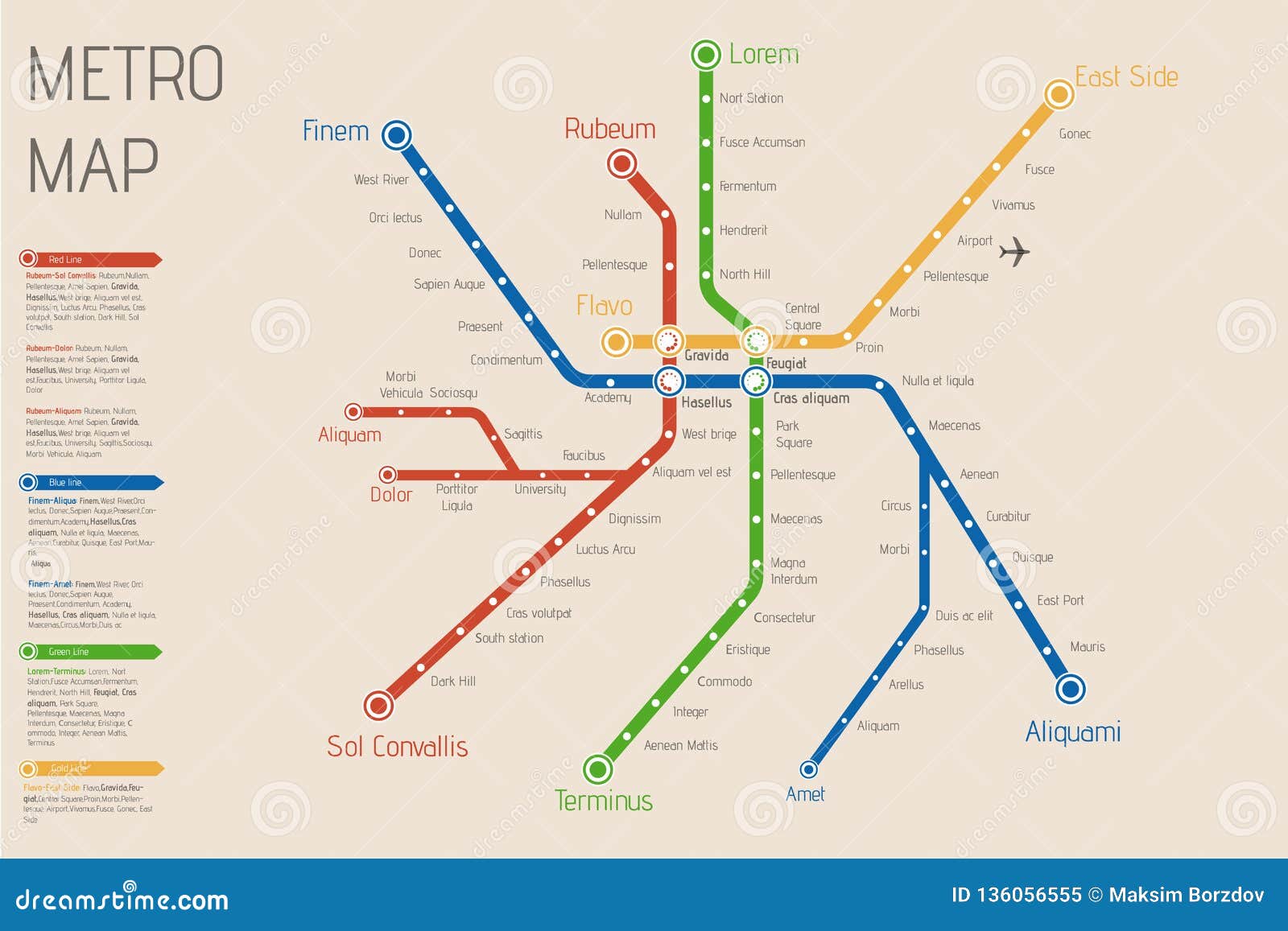realistic city metro map.  background . abst