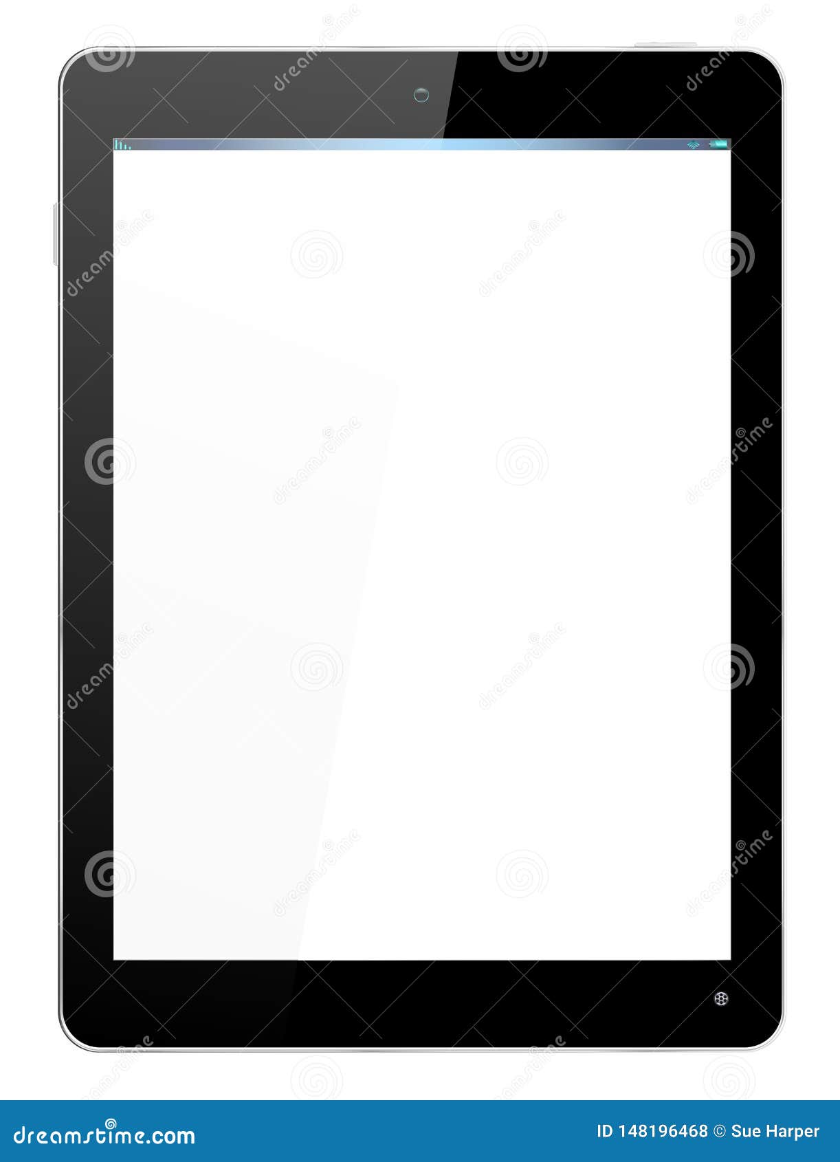 Realistic Computer Tablet in Black Stock Vector - Illustration of ebook ...