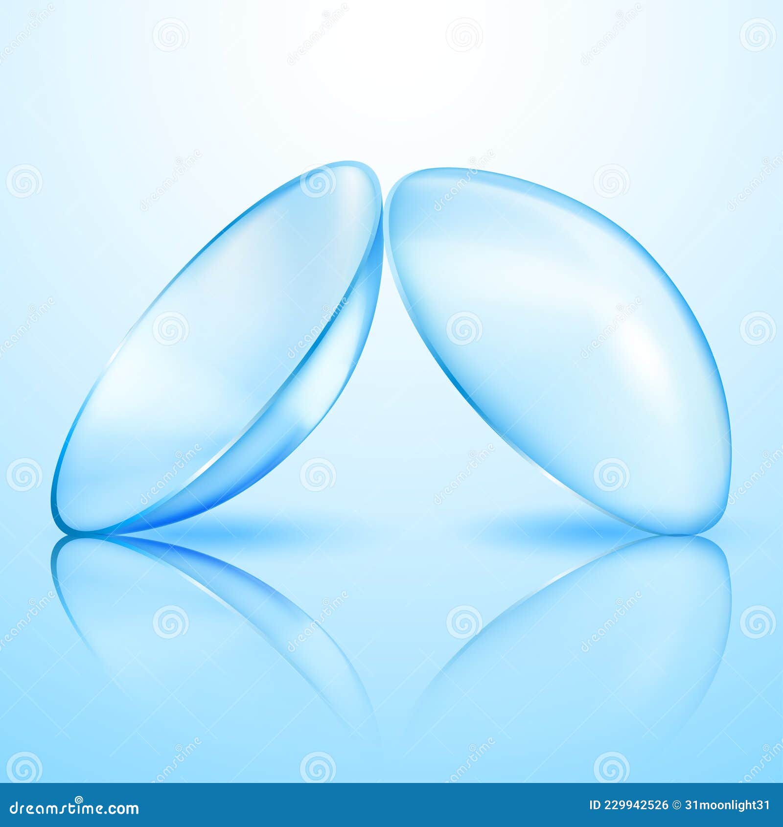 Realistic contact lenses stock vector. Illustration of optical 229942526