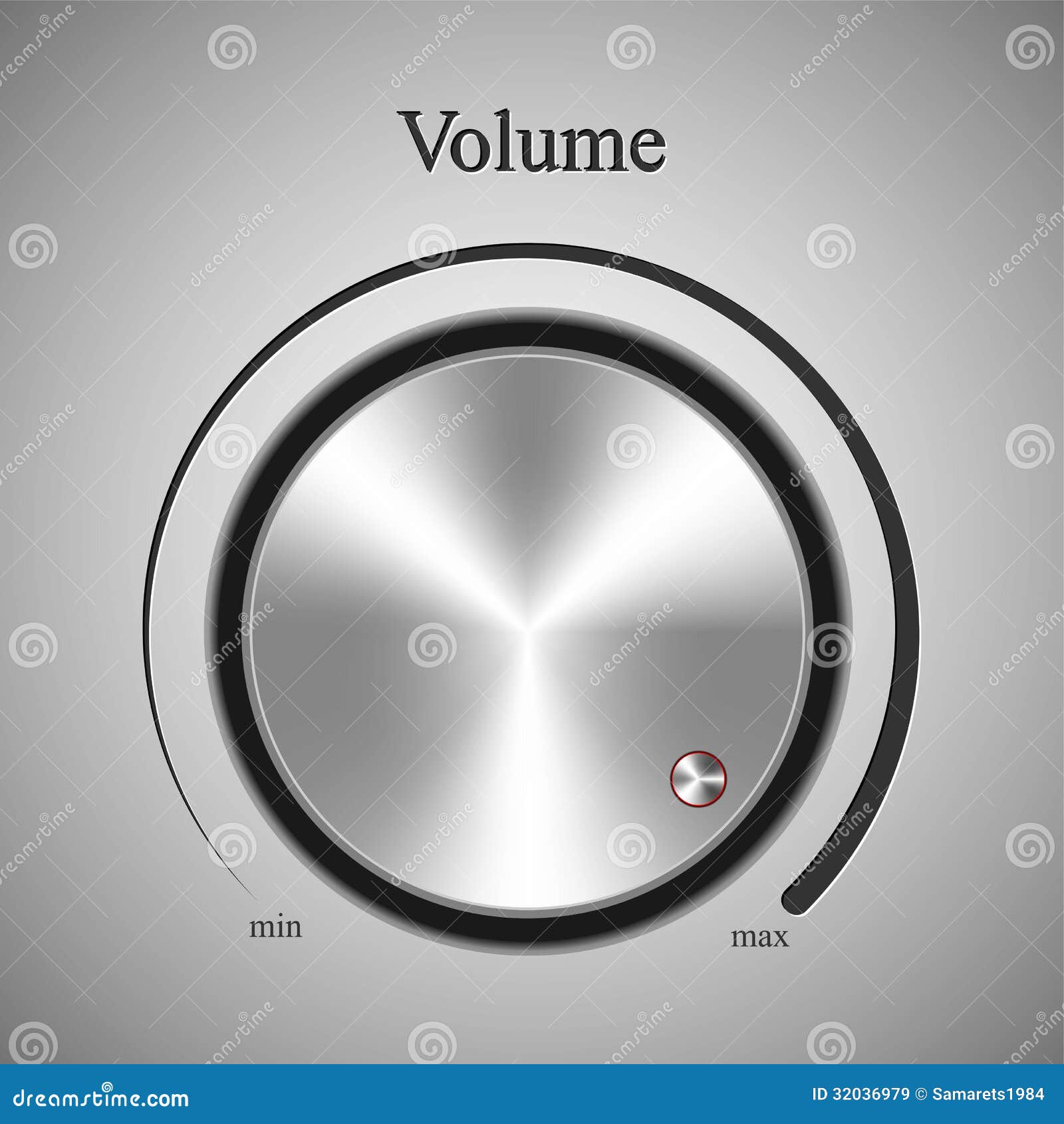 Realistic Control the Music Volume Stock Vector Illustration of