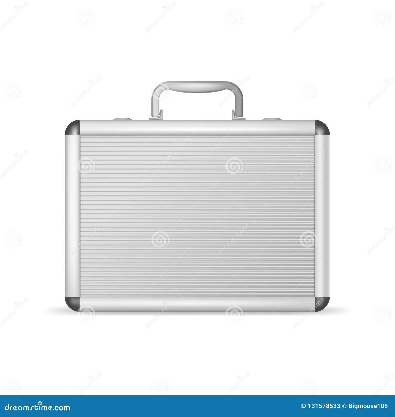 Realistic 23d Detailed Blank Aluminum Suitcase. Vector Stock Vector Throughout Blank Suitcase Template