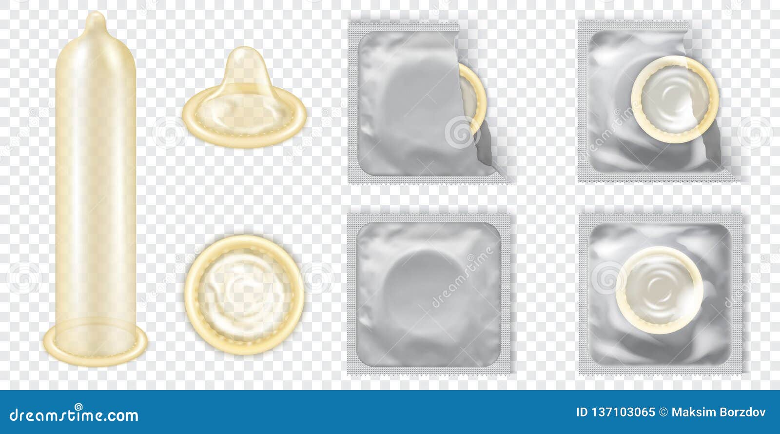 Download Realistic 3D Detailed Latex Condom Vector Set. Stock ...
