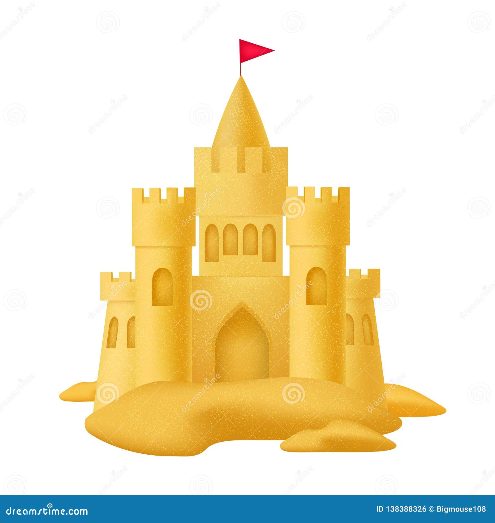 Sandcastle drawing | Sandcastle on the beach drawings | Sand castles