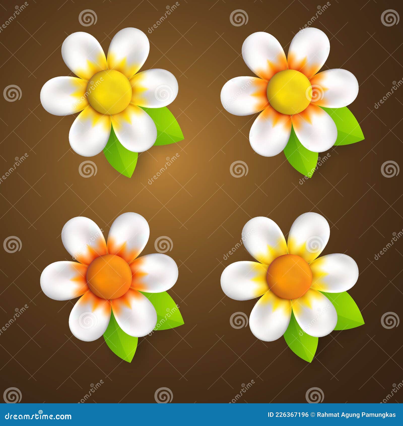 Realistic 3d Flower Cartoon Style Collection Set for Summer and Spring  Design Element Stock Vector - Illustration of design, flower: 226367196