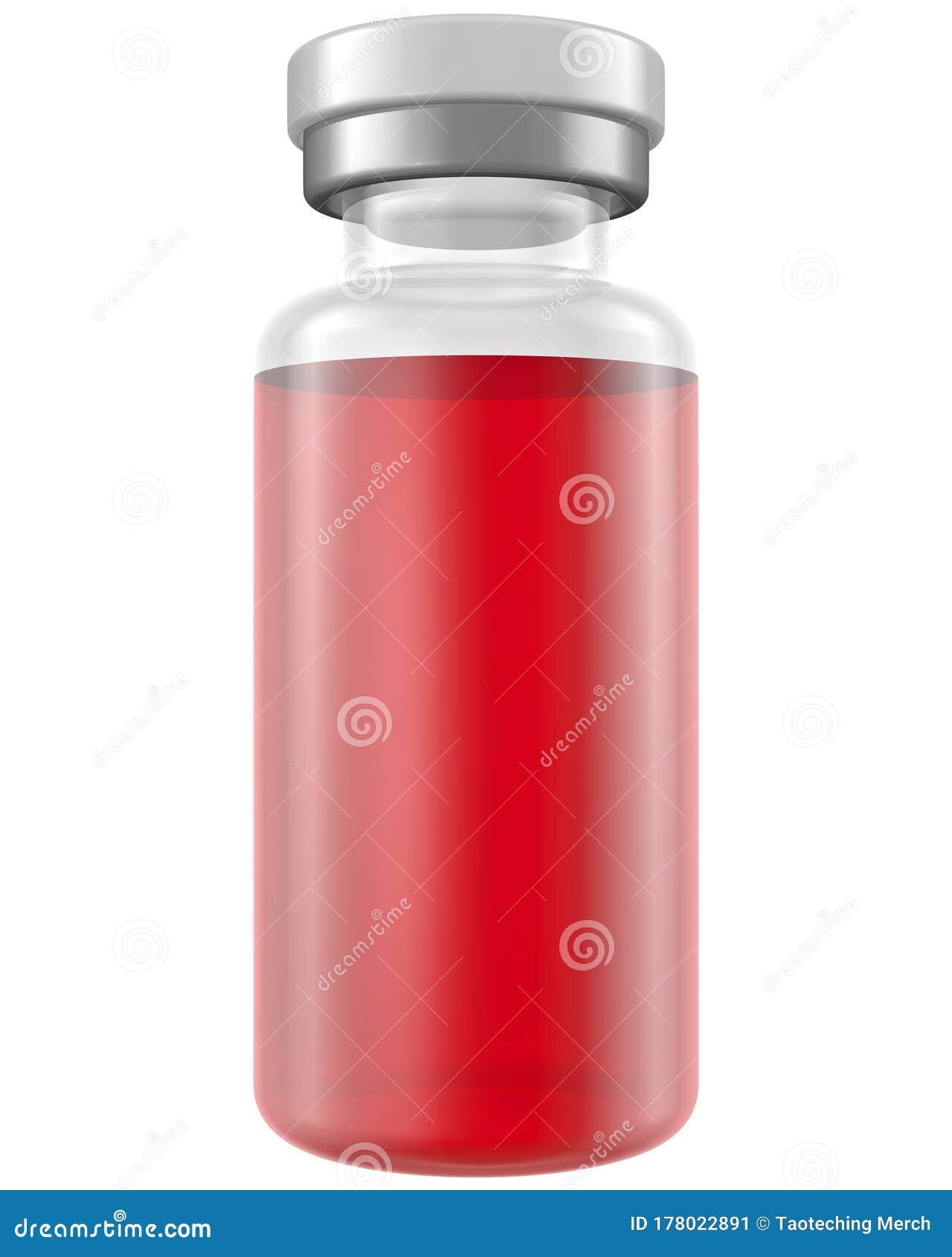 Download Realistic 3D 10ml Vial Glass Bottle Mock Up Template On White Background.3D Rendering,3D ...