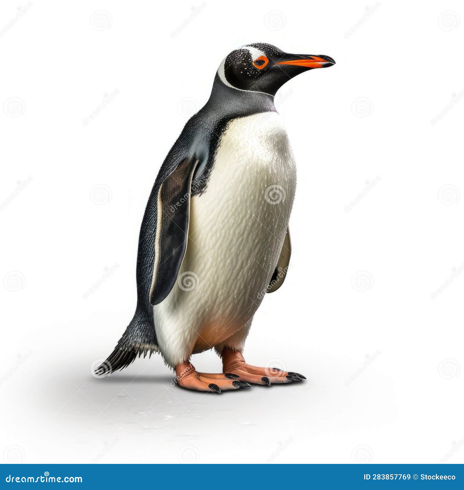 realistic 3d penguin image: hyper-detailed rendering with vibrant colors
