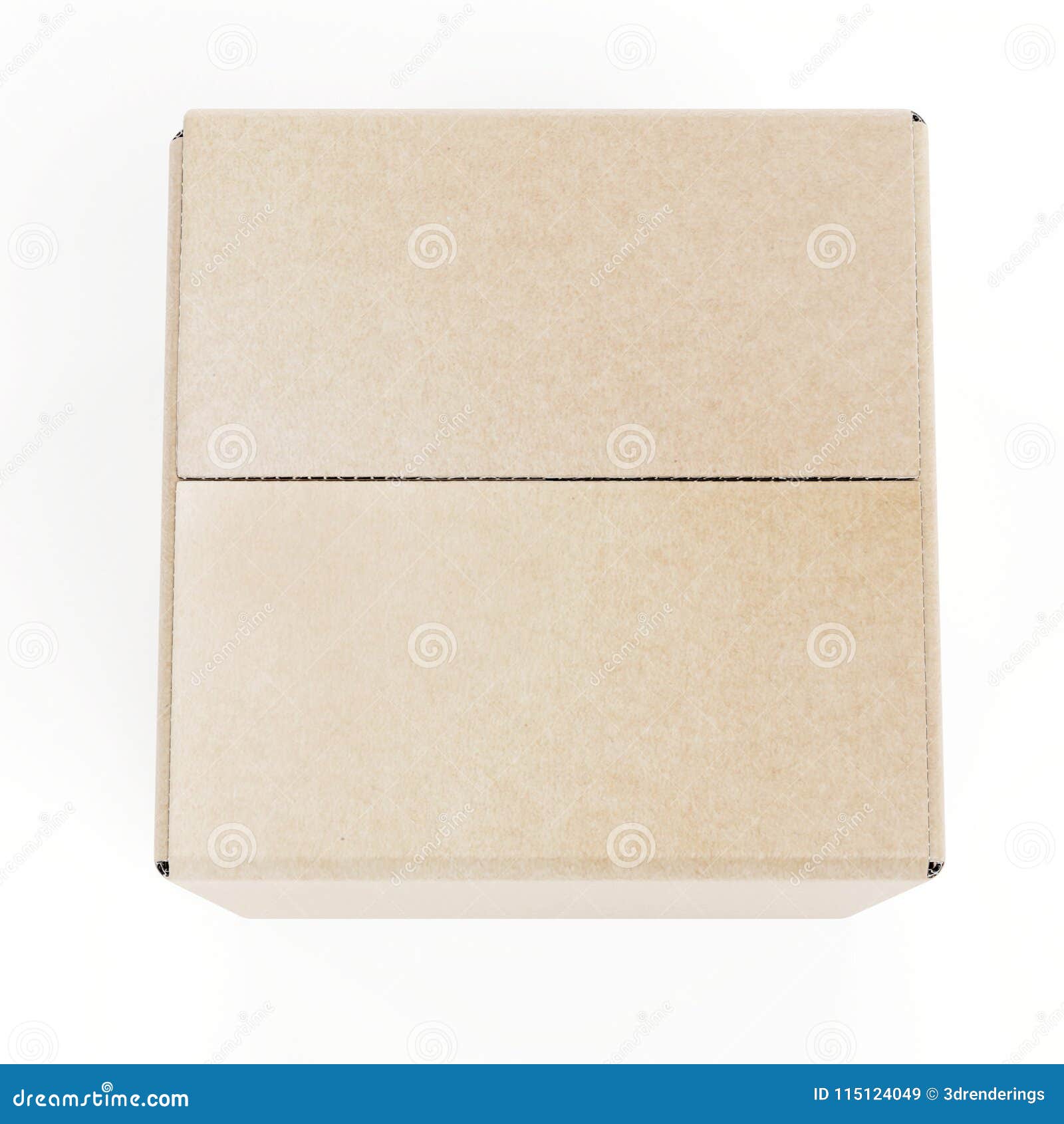 3d render of carboard box