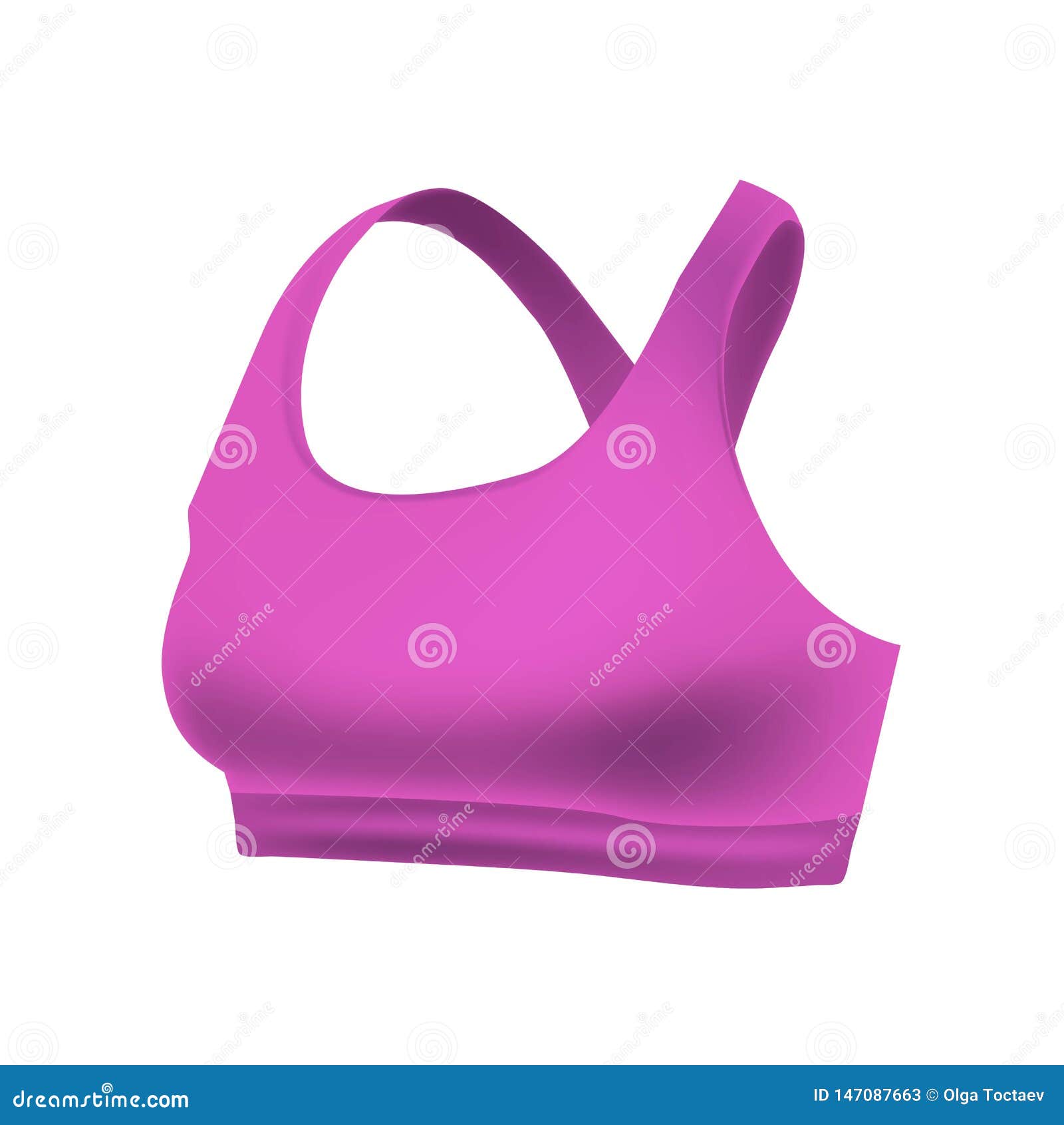 Download Woman S Pink Sleeveless Tank Top In Front Views. Realistic ...