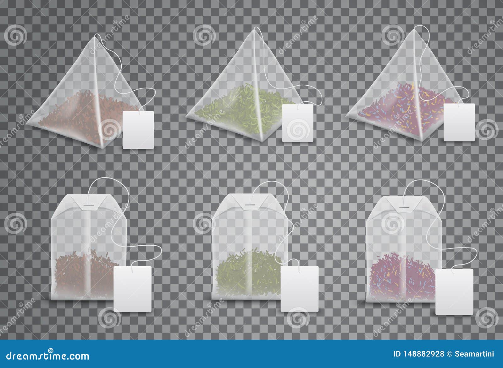 Download Realistic 3D Tea Bags, Teabags Template Mockups Stock ...