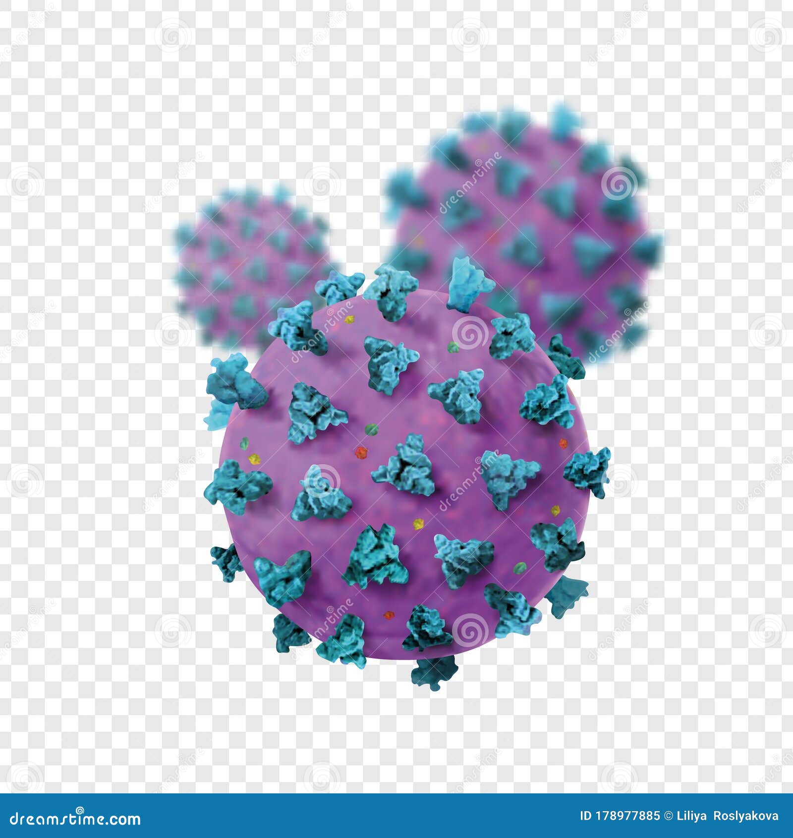 Realistic 3d Virus Cells Isolated On A Transparent Background Novel Coronavirus 19 Ncov Virus Covid 19 Ncp Vector Stock Vector Illustration Of Corona Illness