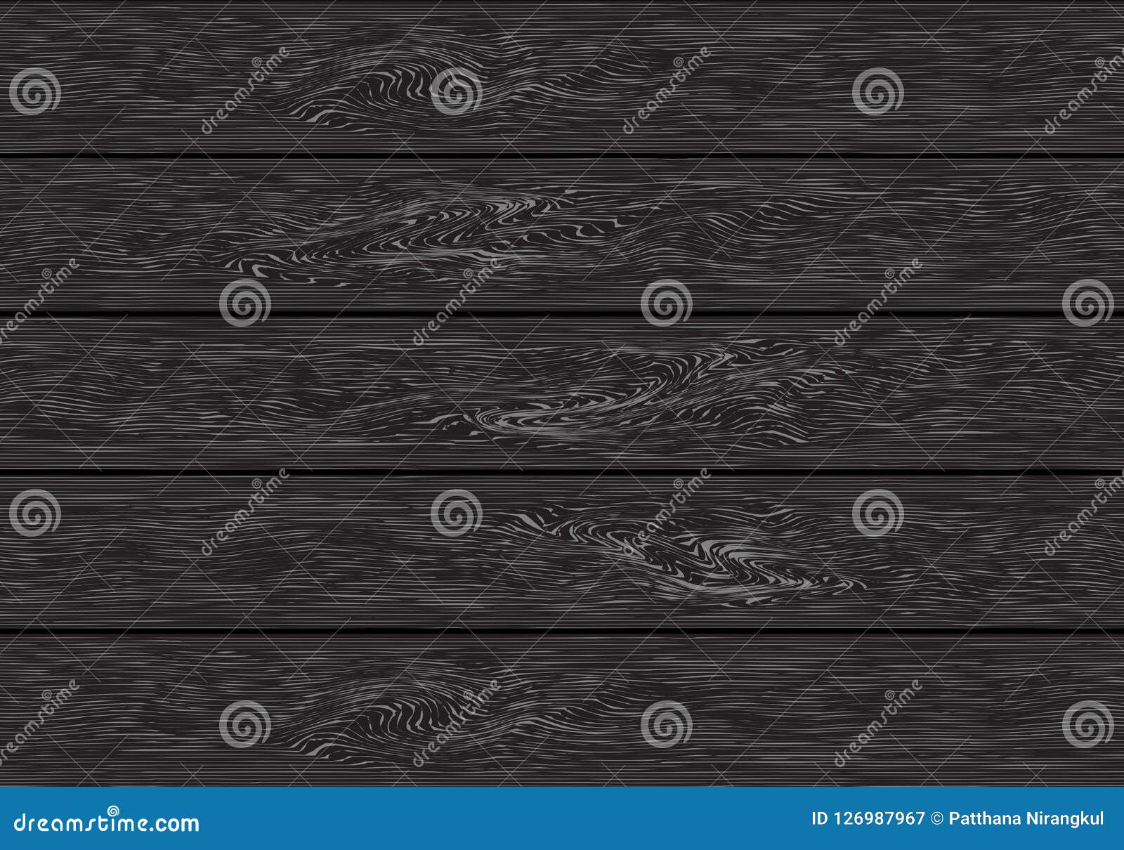 Realistic Dark Grey Wood Plank Pattern Background Texture Vector Stock