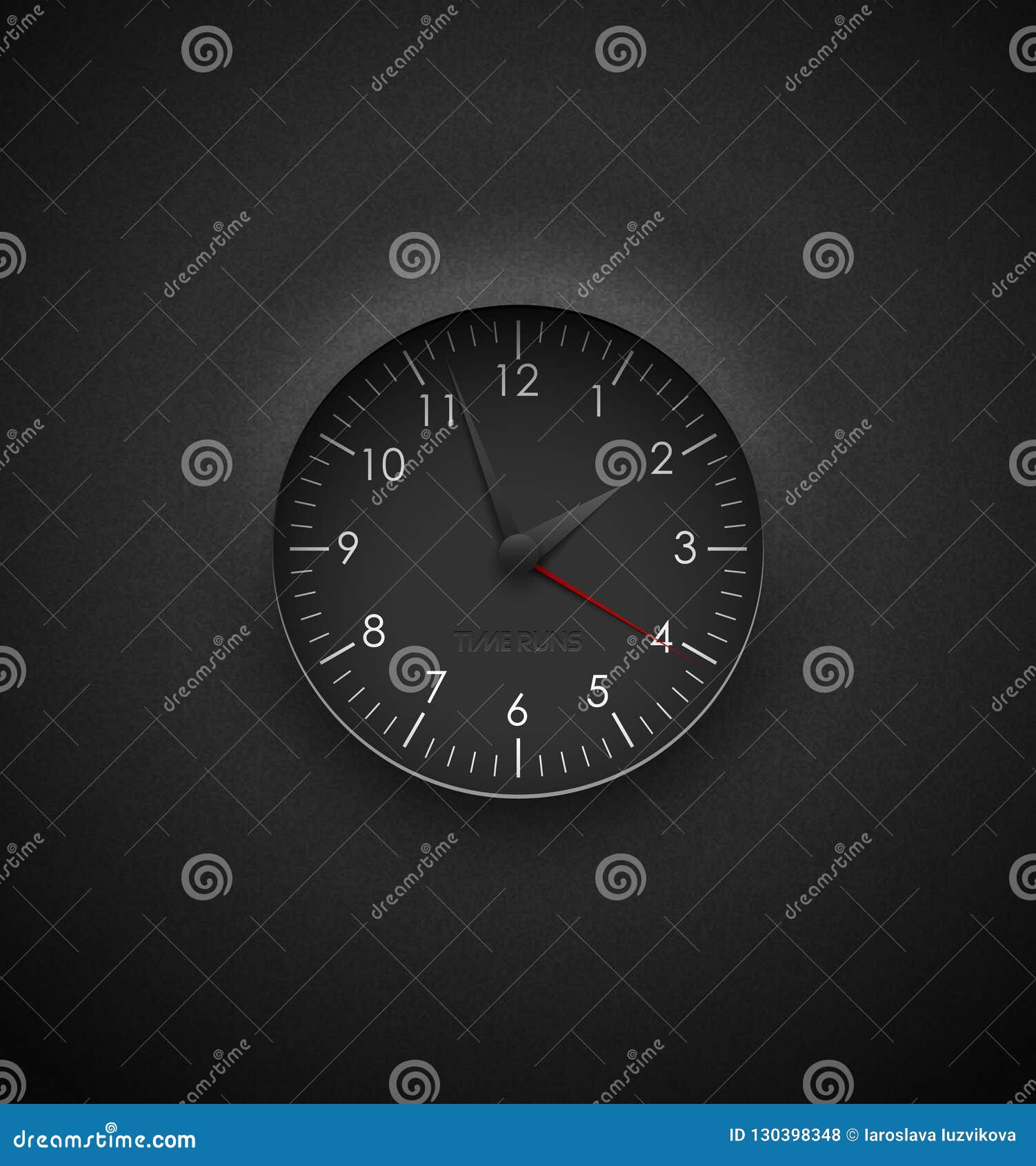 Round Clock, White Transparent Clock Face Circle Arrow Icon - Vector ...